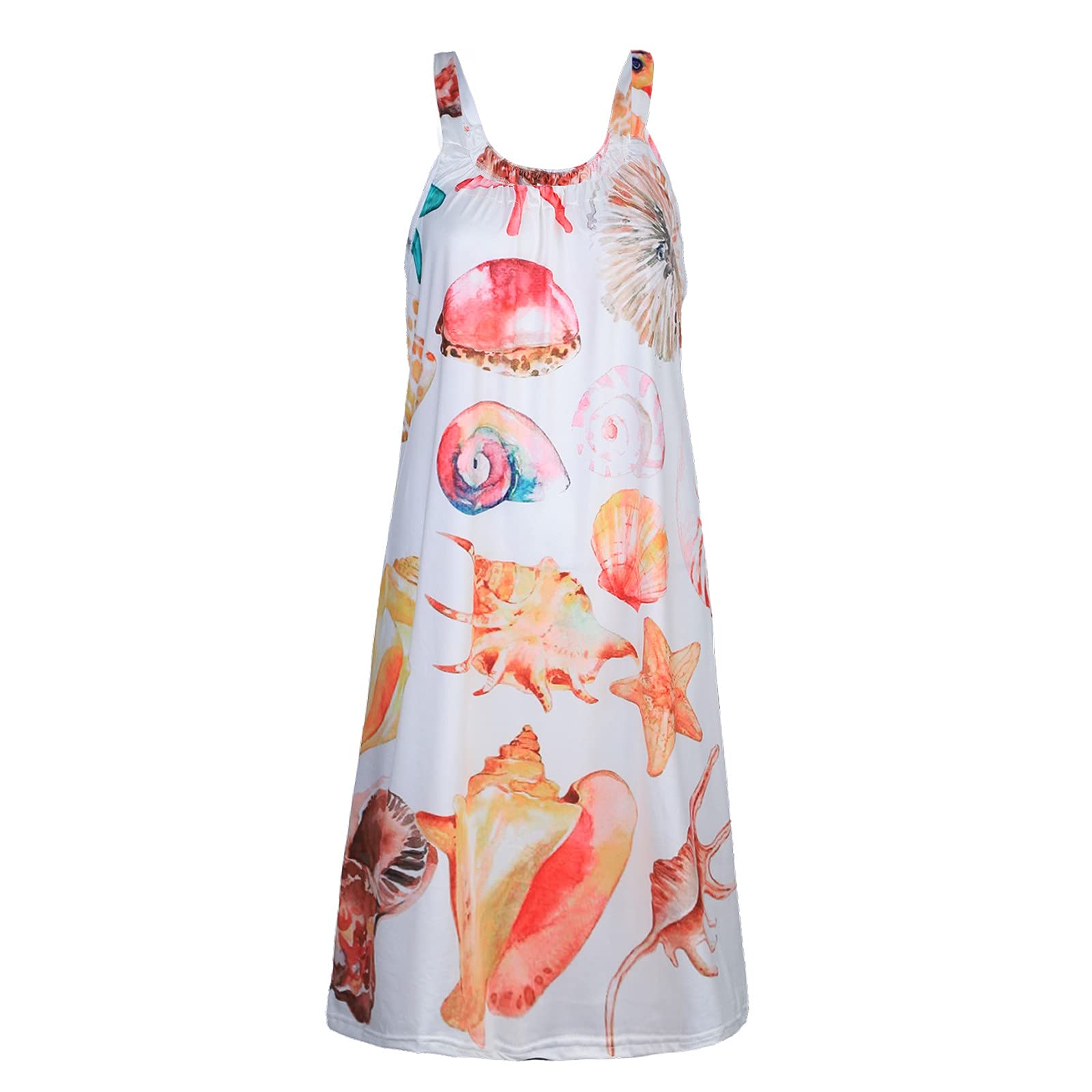 YLiquor Women's Sexy Sleeveless Summer Beach Dress - Floral Print Casual Sundress for Vacation, Pool Party & Date Night