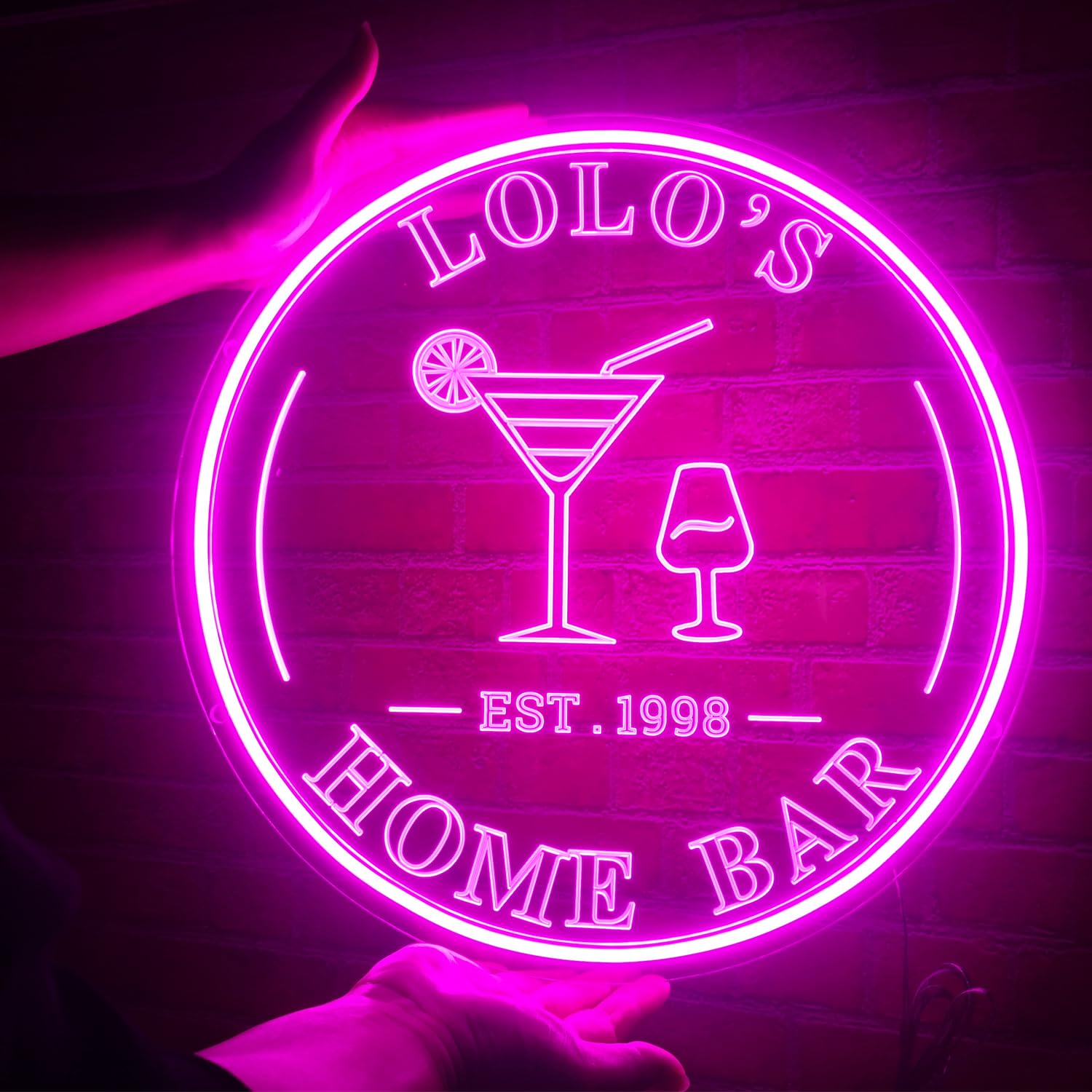Custom LED Neon Sign for Bars - Personalized Cocktail & Beer Wall Decor Light - Perfect for Pubs, Bistros, Parties, Man Caves, Clubs, Cafés, Hotels & Game Rooms - Vibrant LED Lighting for Home & Business Decor