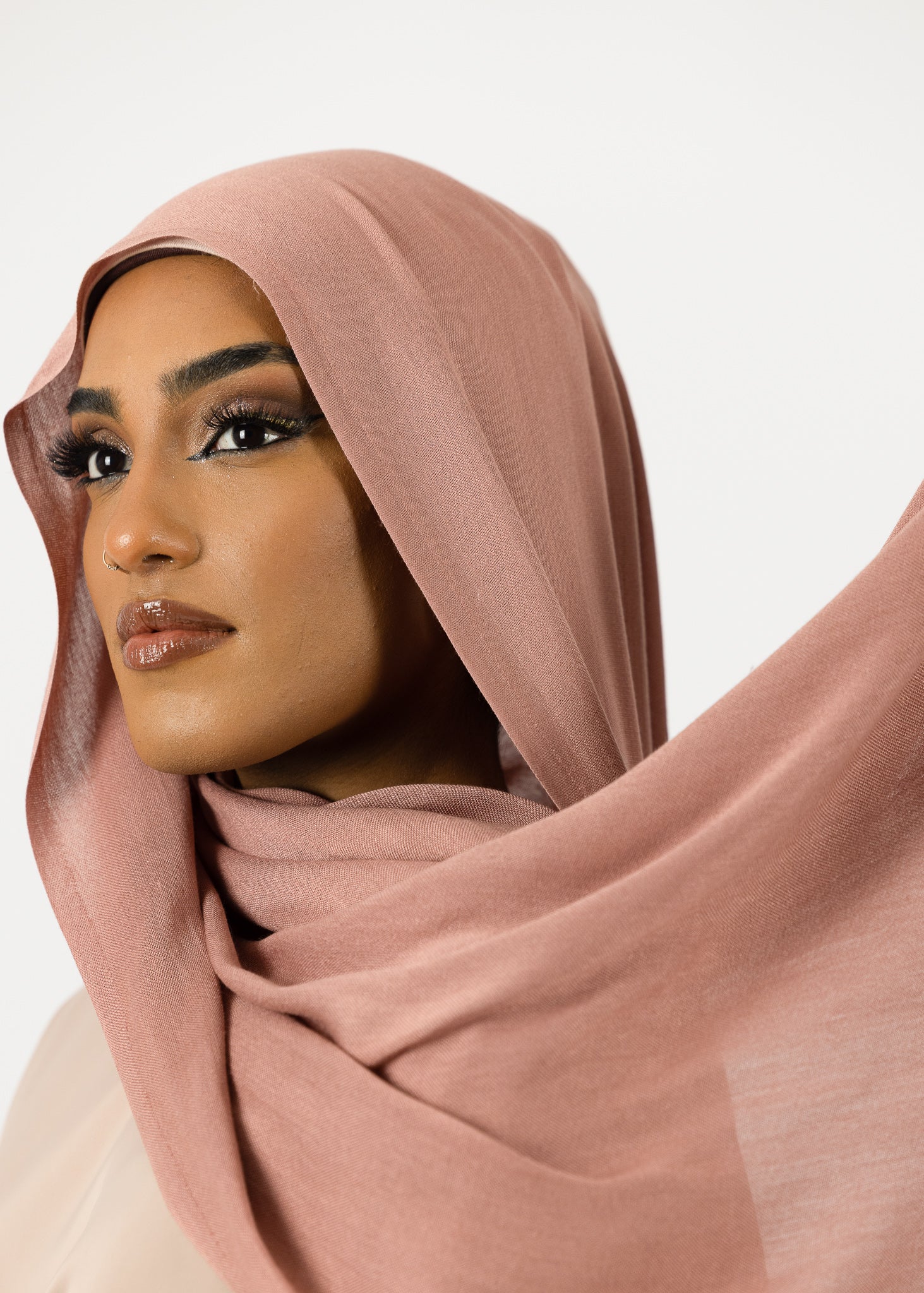 Soft Cotton Tassel-Free Shawl Wrap - Light Pink, Dusty Pink & Blush Pink Shades | Perfect for Women's Evening Out, Wedding Guest Outfit & Cozy Home Wear