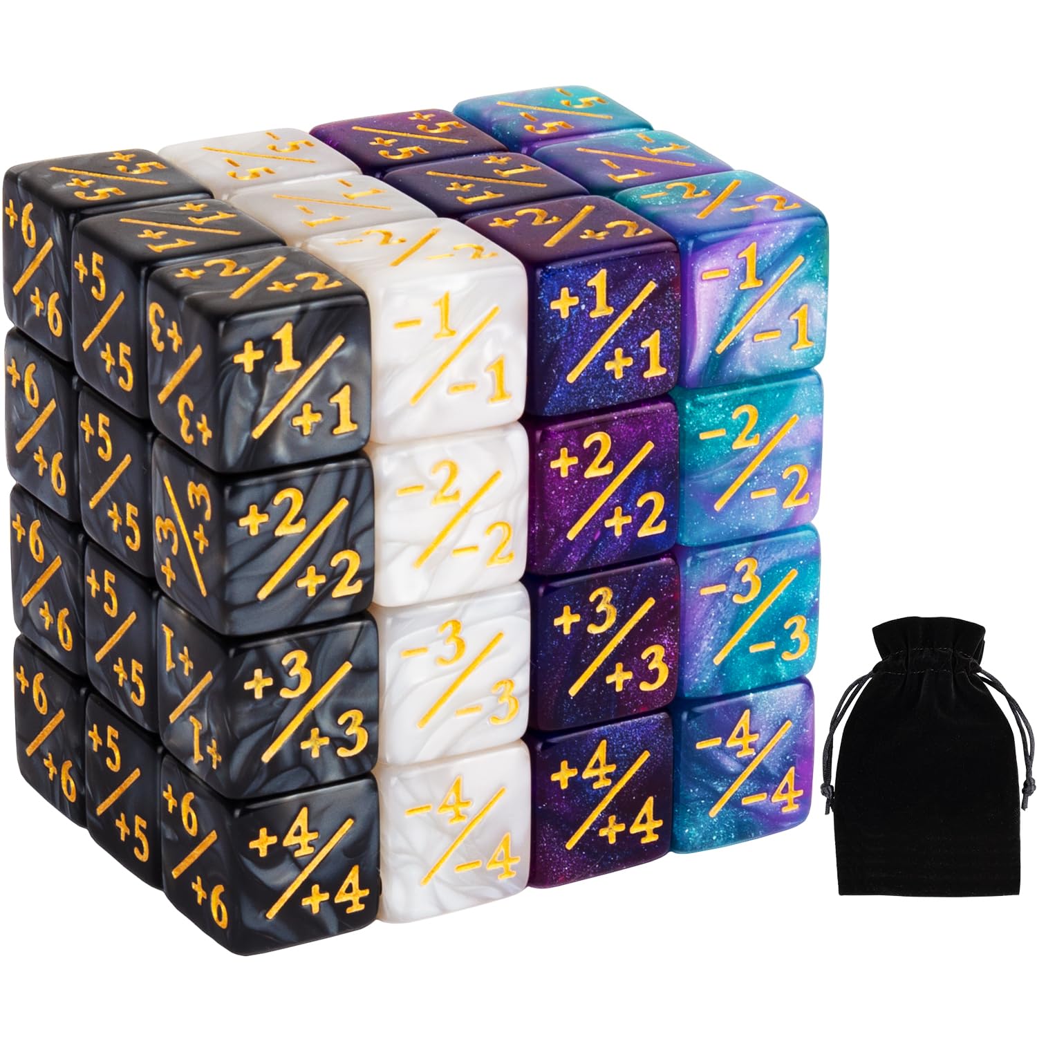 48-Piece MTG Dice Set - Life Counters, +1/+1 Tokens for Magic: The Gathering, TCG & Card Games | Perfect for Game Nights & Tournaments