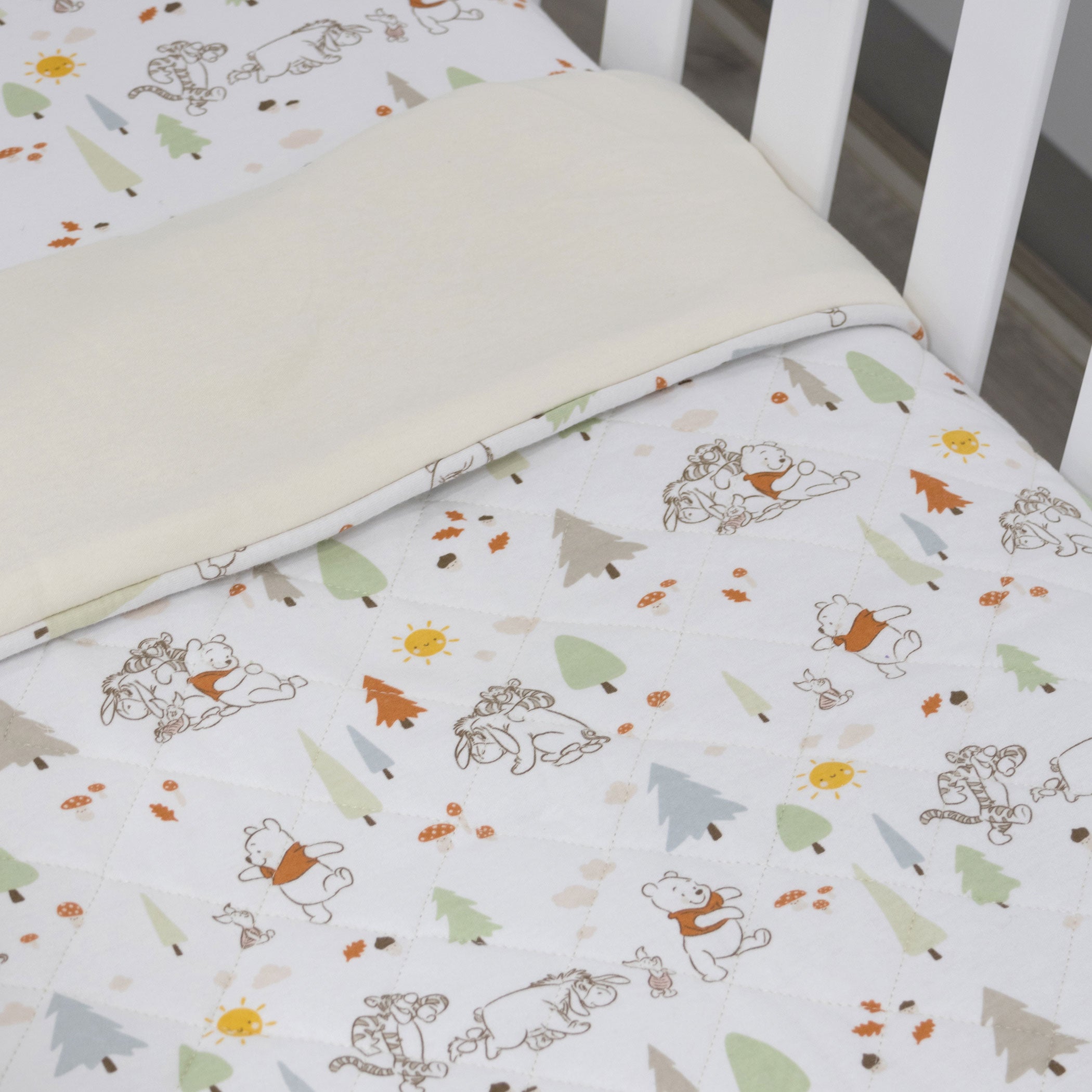 Disney Winnie the Pooh Baby Co-Sleeper Bedside Bassinet with Mattress & Sheet Set - Perfect for Newborns & Infant Co-Sleeping Safety