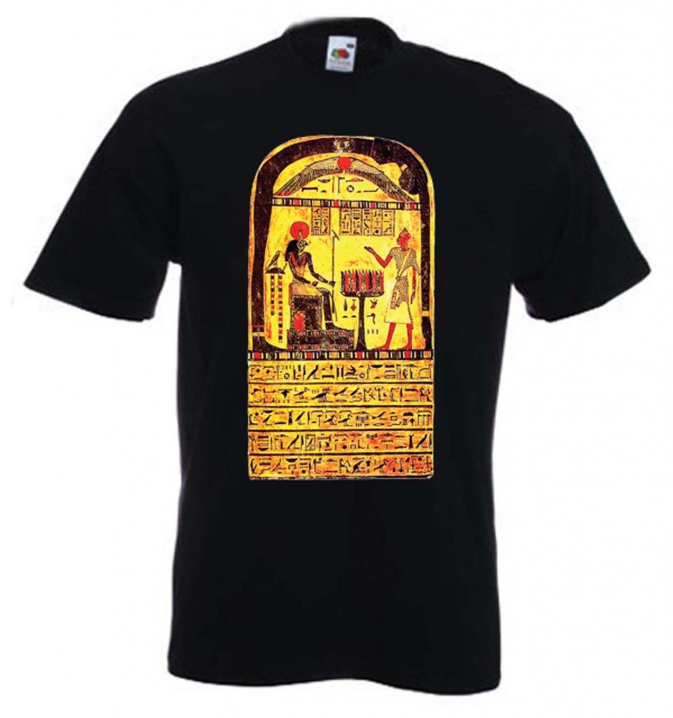 Men's Aleister Crowley Stele of Revealing Tribal Graphic T-Shirt - Occult & Spiritual Fashion for Music Festivals & Alternative Style