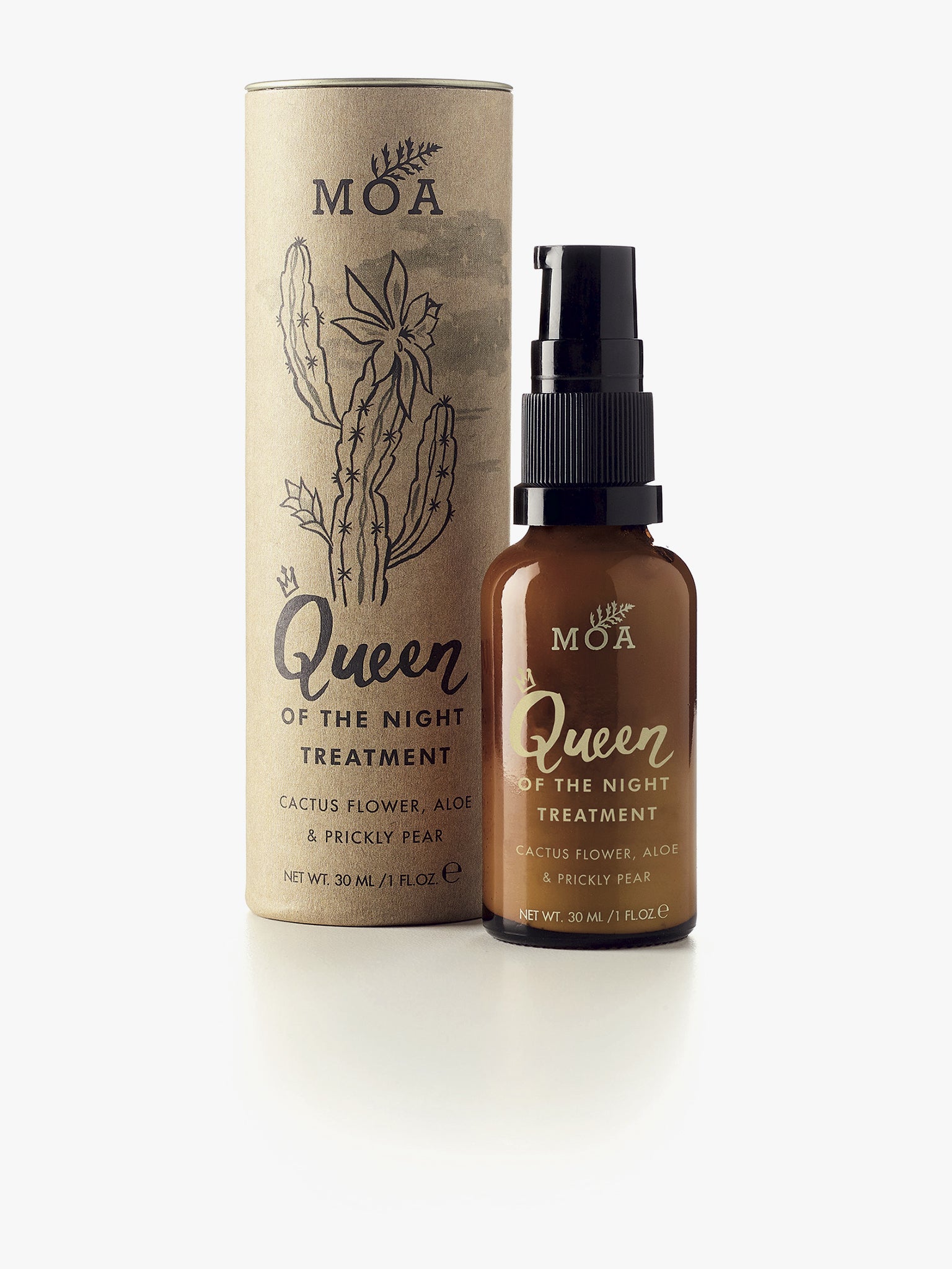 MOA Queen of the Night Treatment Serum - Anti-Aging Face Serum with Hyaluronic Acid & Vitamin C for Glowing Skin | Night Repair & Hydration for Dry, Sensitive Skin | Perfect for Evening Skincare Routine