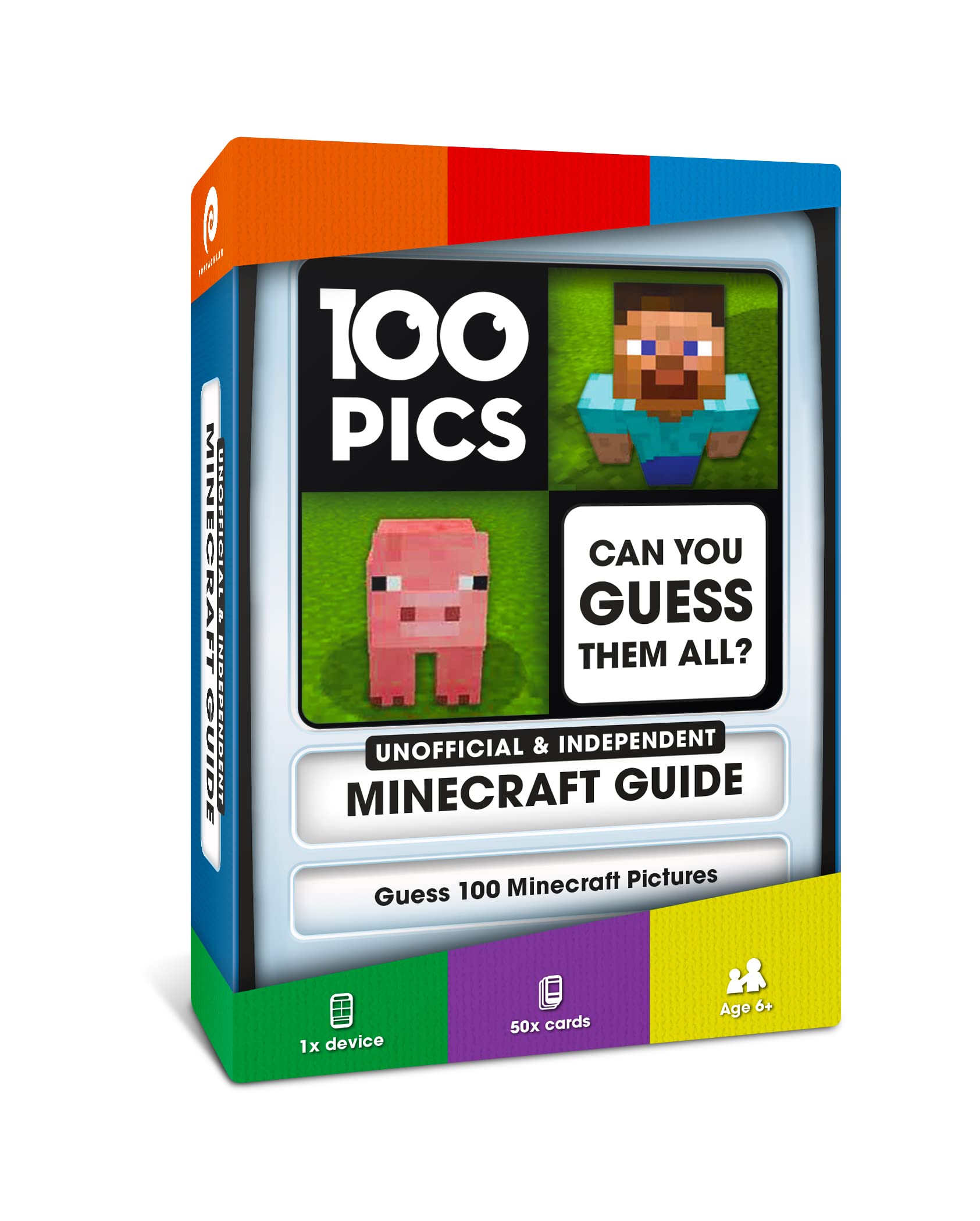100 PICS Unofficial Minecraft Guessing Game - 100 Minecraft Items Flash Cards with Slide Reveal Case | Fun Family Card Game for Kids & Adults Ages 6+ | Perfect Gift, Stocking Stuffer & Party Game for Minecraft Fans
