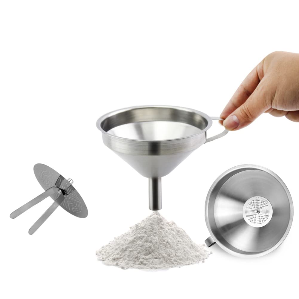 Premium 304 Stainless Steel 3D Printer Resin Filter Set with 100 Mesh Screen - UV Resin Funnel Compatible with Anycubic/ELEGOO - Perfect for Post-Printing Cleaning & Resin Recycling