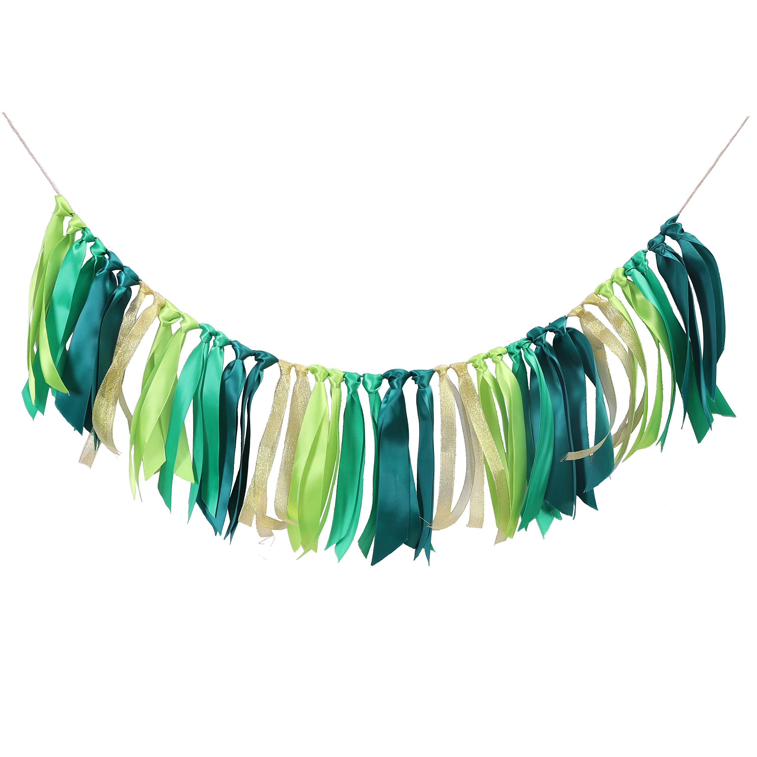 Wild One Jungle Theme Birthday Banner - Green Pull The Flag High Chair Decoration for 1st Birthday, Anniversary & Wedding Parties - Perfect for Smash Cake Photos & Party Decor