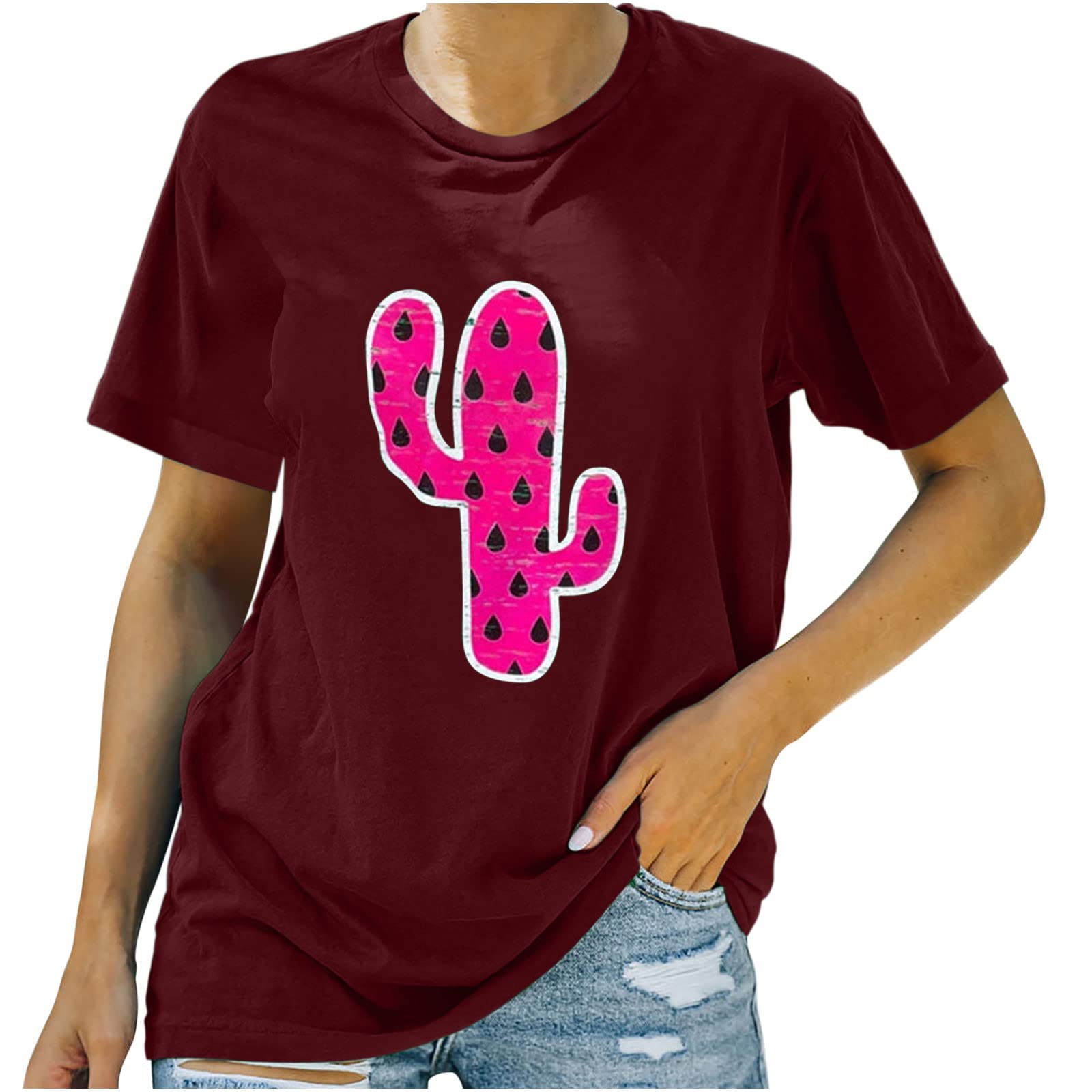 Trendy Oversized Graphic Tees for Women - Cute Summer Blouses Short Sleeve Casual Shirts Round Neck Pullover Tops - Perfect for Beach Outings, Streetwear & Everyday Comfort