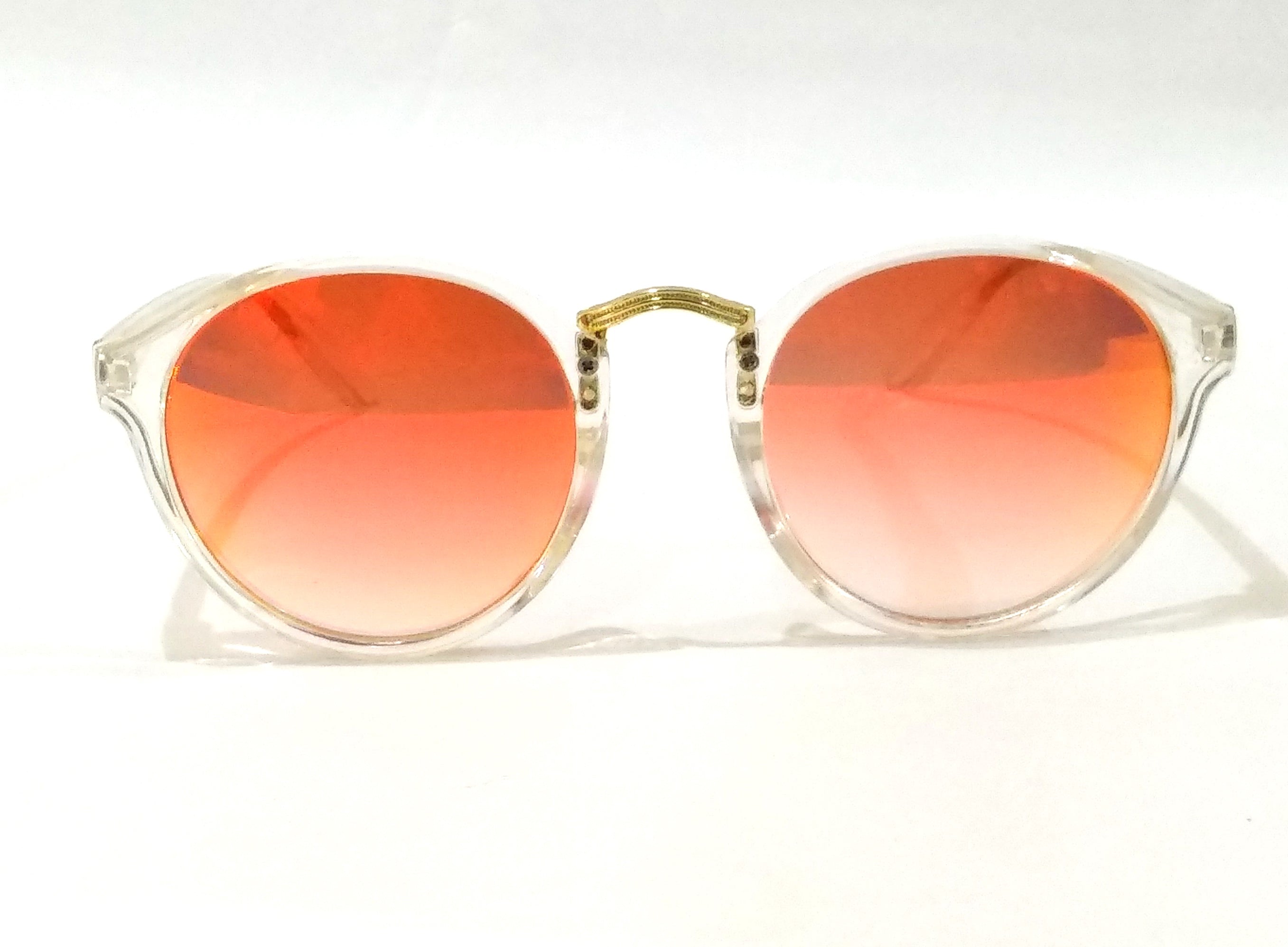 Stylish Red Round Mirror Sunglasses for Men & Women - SW0019 | UV Protection Fashion Shades for Beach, Driving & Outdoor Activities