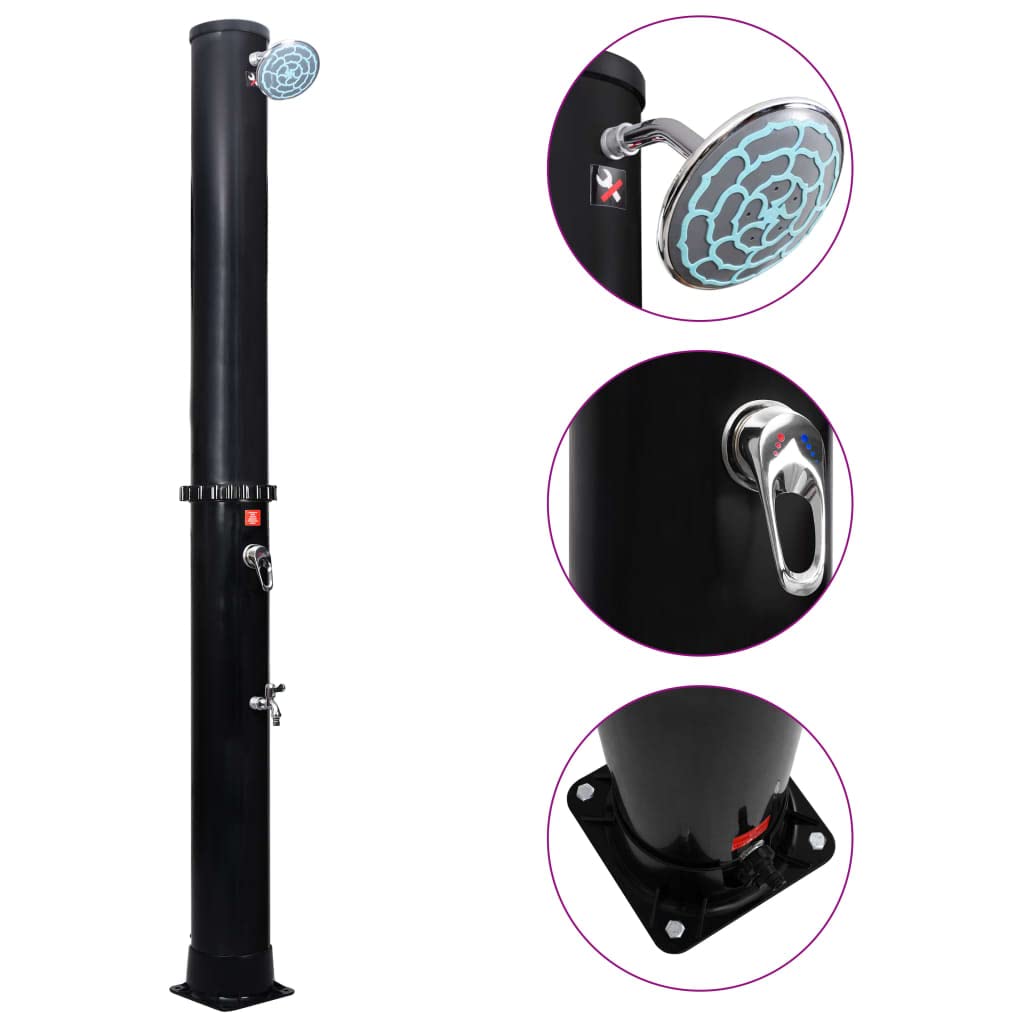 Portable Outdoor Solar Shower 10.6 Gallon with Adjustable Shower Head & Faucet - Freestanding Camping Shower System for Backyard, Garden, Beach & RV Use (Style G)