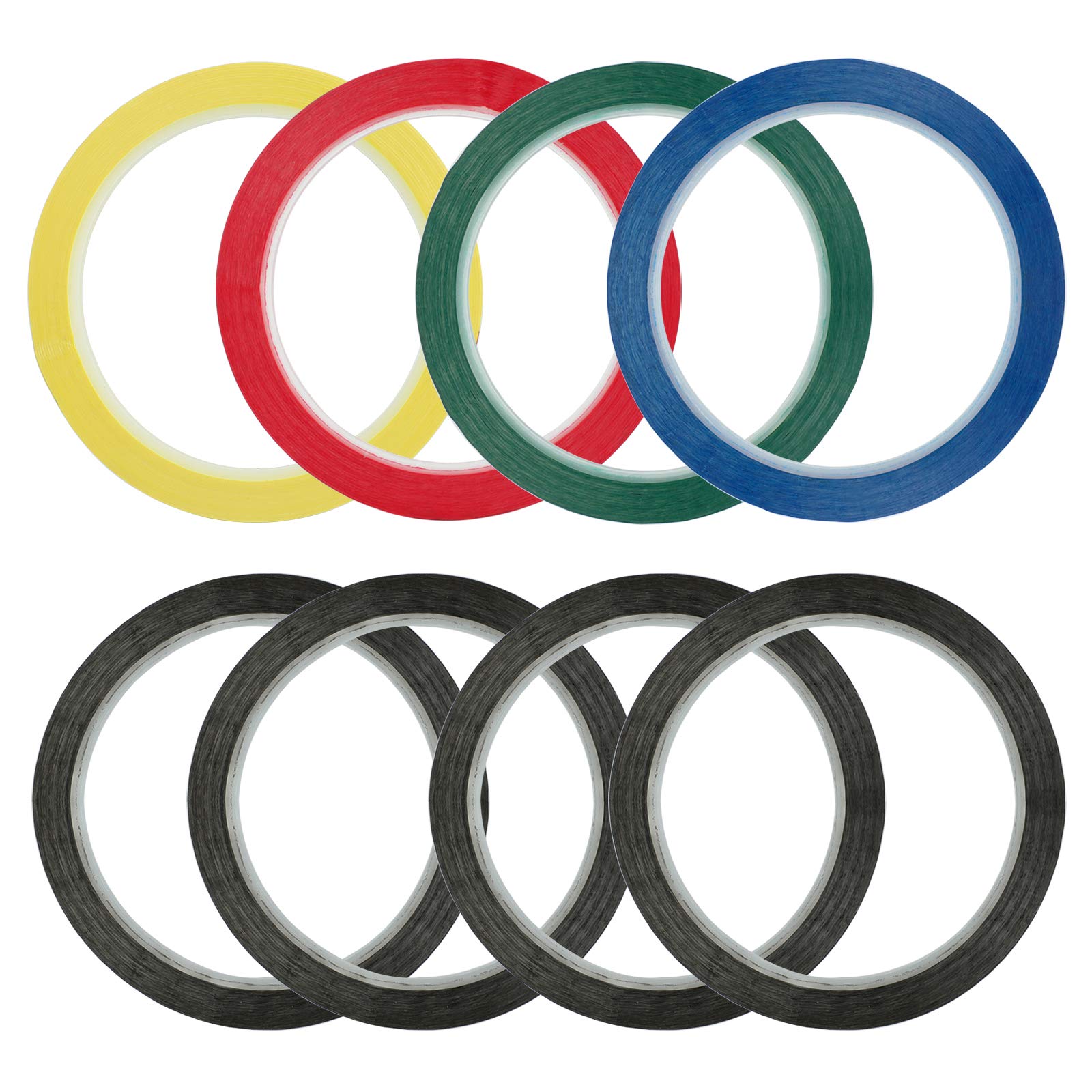 8-Pack 3mm Colored Whiteboard Grid Tape - Self-Adhesive Office Chart Marking Tape for Whiteboards, Walls & Glass | Perfect for Classroom Organization, Office Planning & DIY Projects