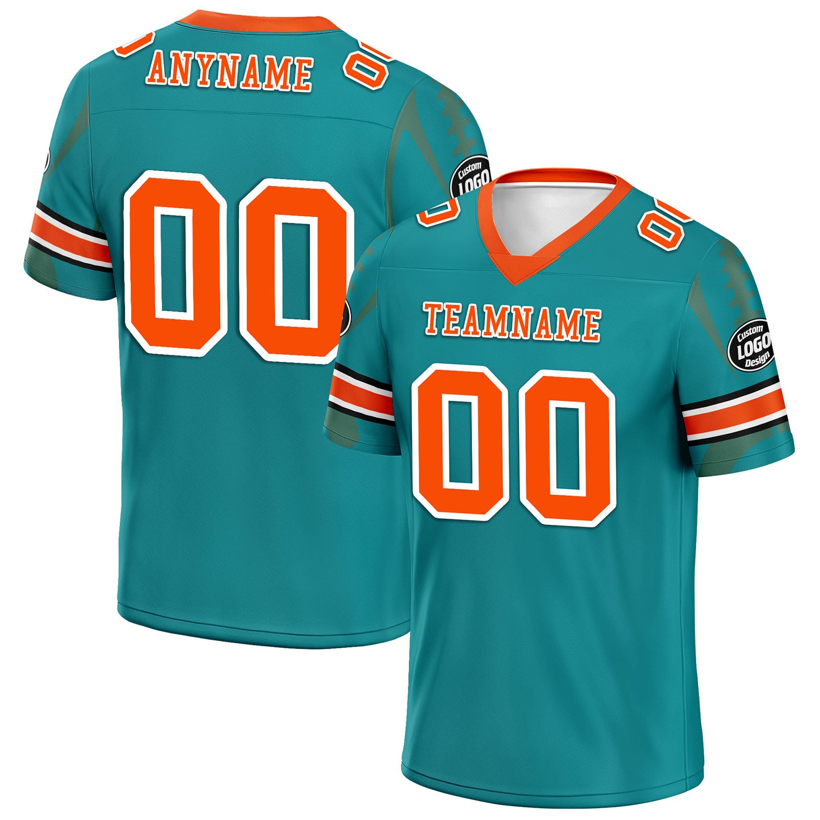Custom Light Green Miami Personalized Authentic Football Jersey FBJ02 D025033 - Perfect for Game Day, Fan Events & Sports Enthusiasts