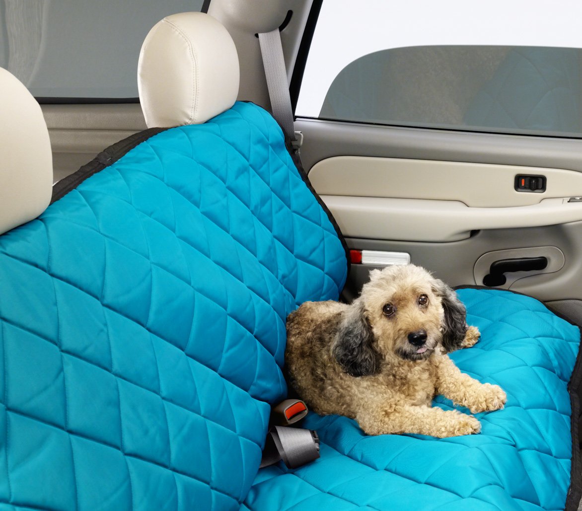 Covercraft Universal Pet Seat Cover for Cars - Waterproof Bench Seat Protector, Non-Slip Dog Car Mat, Blue - Perfect for Road Trips & Pet Travel Accessories