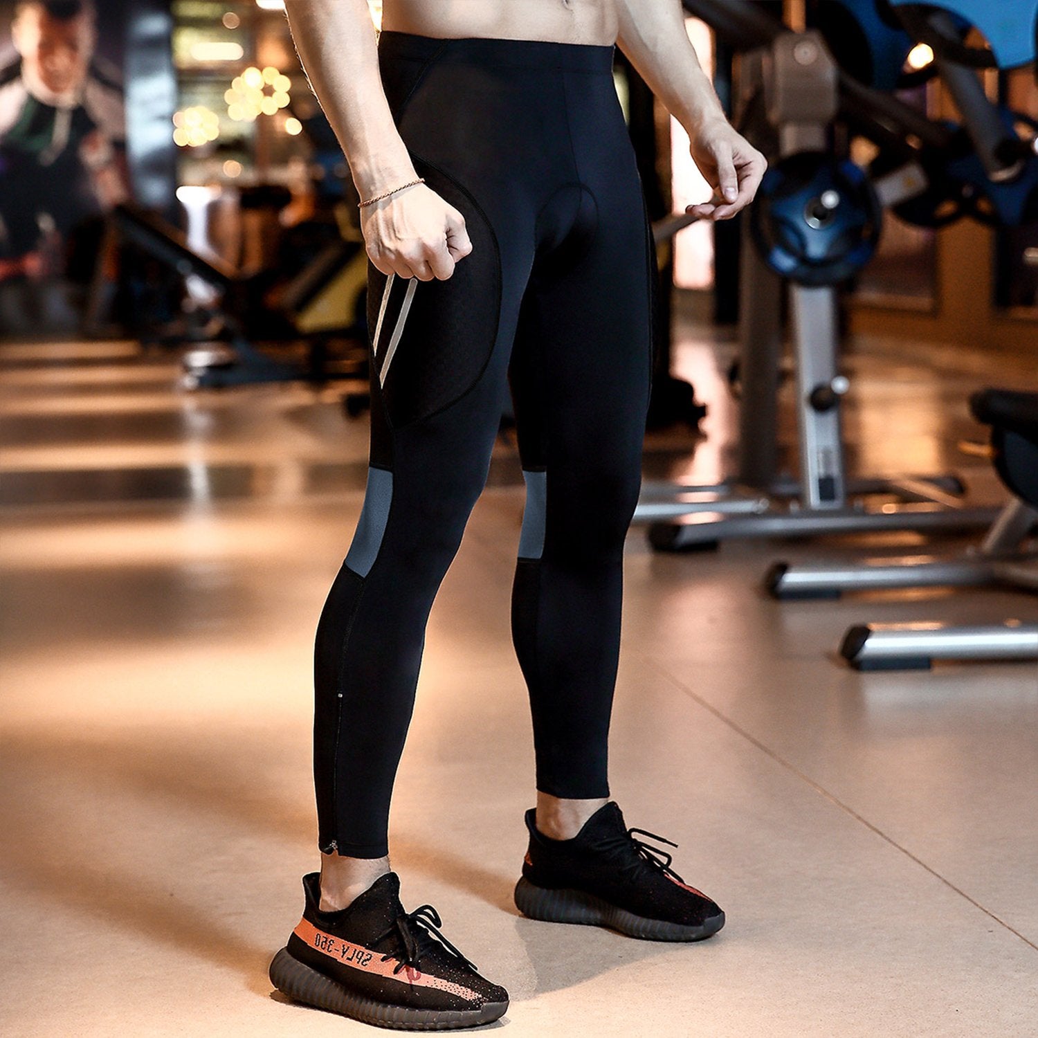 4D Padded Cycling Pants for Men - Breathable Biking Shorts with Zipper Pockets | Perfect for Road Biking, Mountain Cycling & Indoor Training