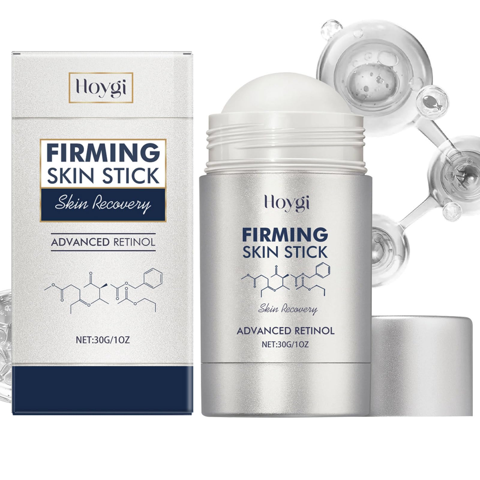 Retinol Firming Serum Stick - Anti-Aging Wrinkle Treatment for Face & Neck | Deep Moisturizing Cream to Tighten Fine Lines & Laugh Lines | Hydrates Dry Skin & Brightens Dullness | Perfect for Night Skincare Routine & Daily Anti-Wrinkle Care