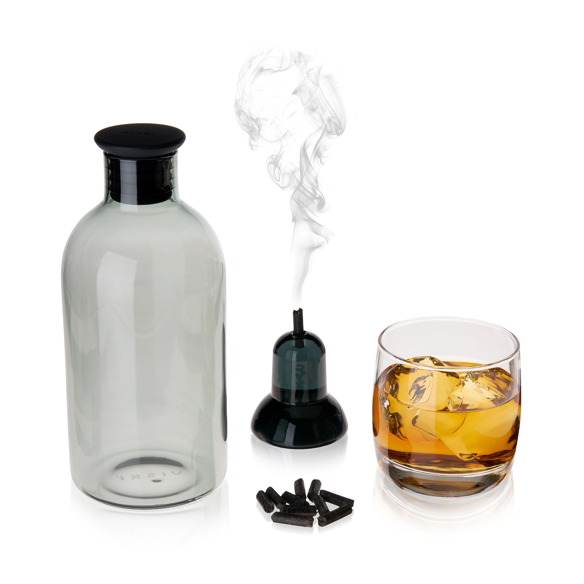 Premium Smoked Cocktail Kit - Handcrafted Wooden Smoking Box with Glass Cloche & Smoking Chips - Perfect for Whiskey, Bourbon, Cocktails & Home Bar Mixology - Ideal for Gifts, Parties & Entertaining