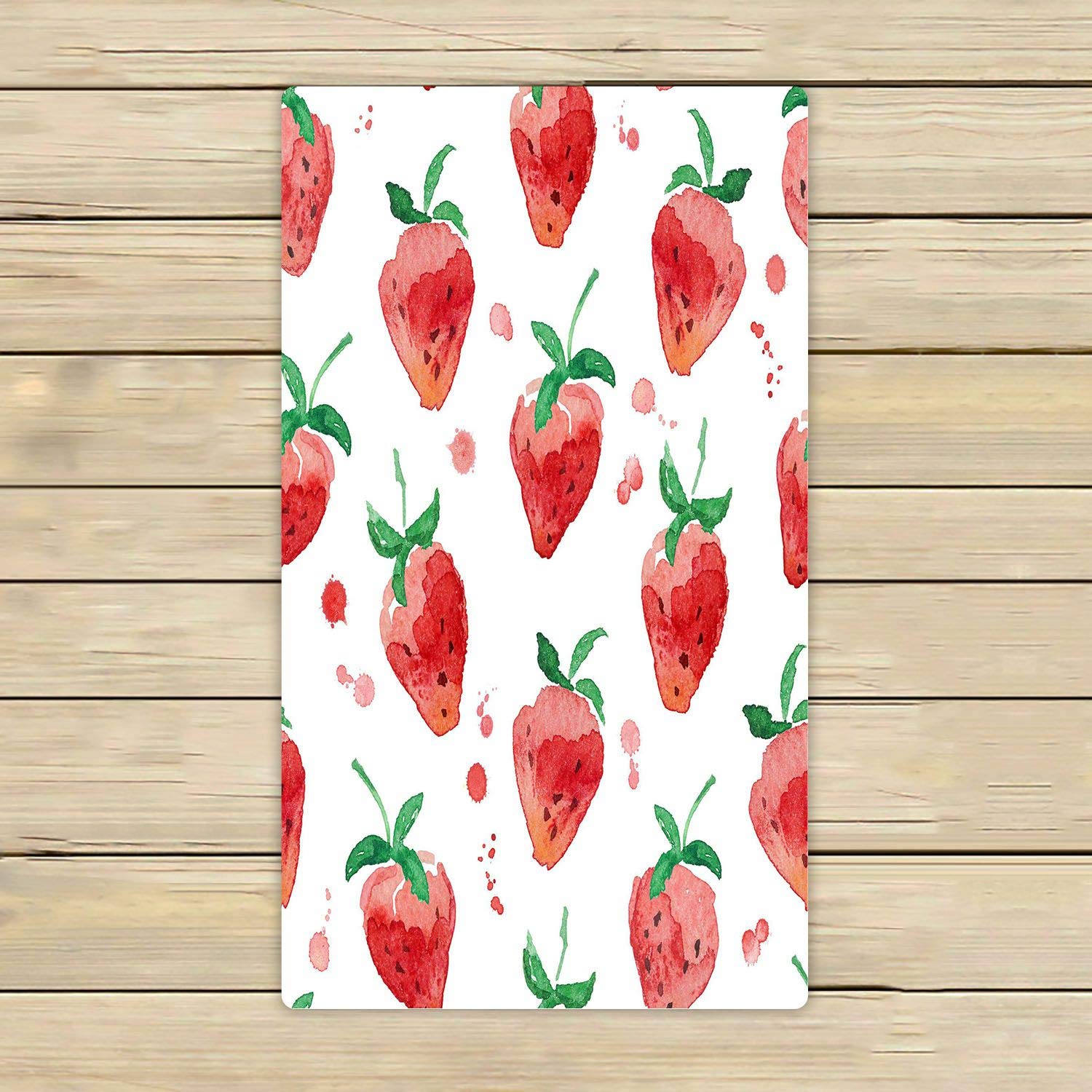 ABPHQTO Watercolor Strawberry Pattern Towels - 16x28 Inch Soft Absorbent Bath, Beach, Pool & Travel Towels - Perfect for Spa Days, Swimming, Gym & Outdoor Adventures