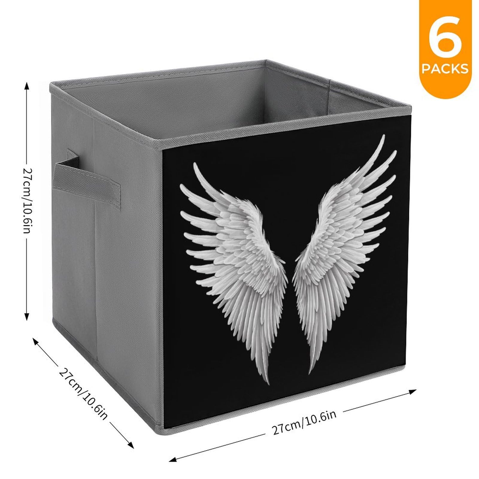 Foldable Storage Cubes with Handles - 6PCS for Home & Office Organizing