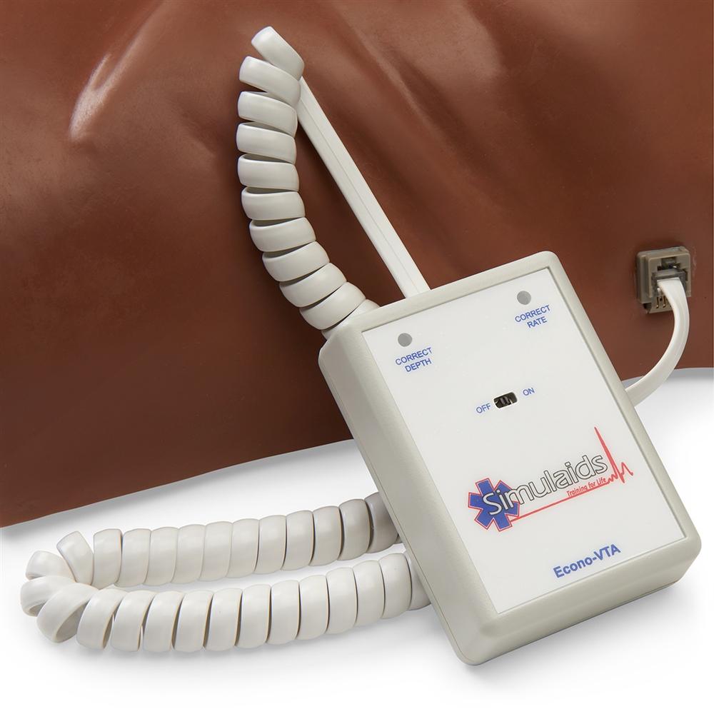 Econo VTA CPR Training Manikin - Dark Skin Tone for Realistic First Aid & Emergency Response Practice | Perfect for CPR Classes, Medical Training & Home Safety