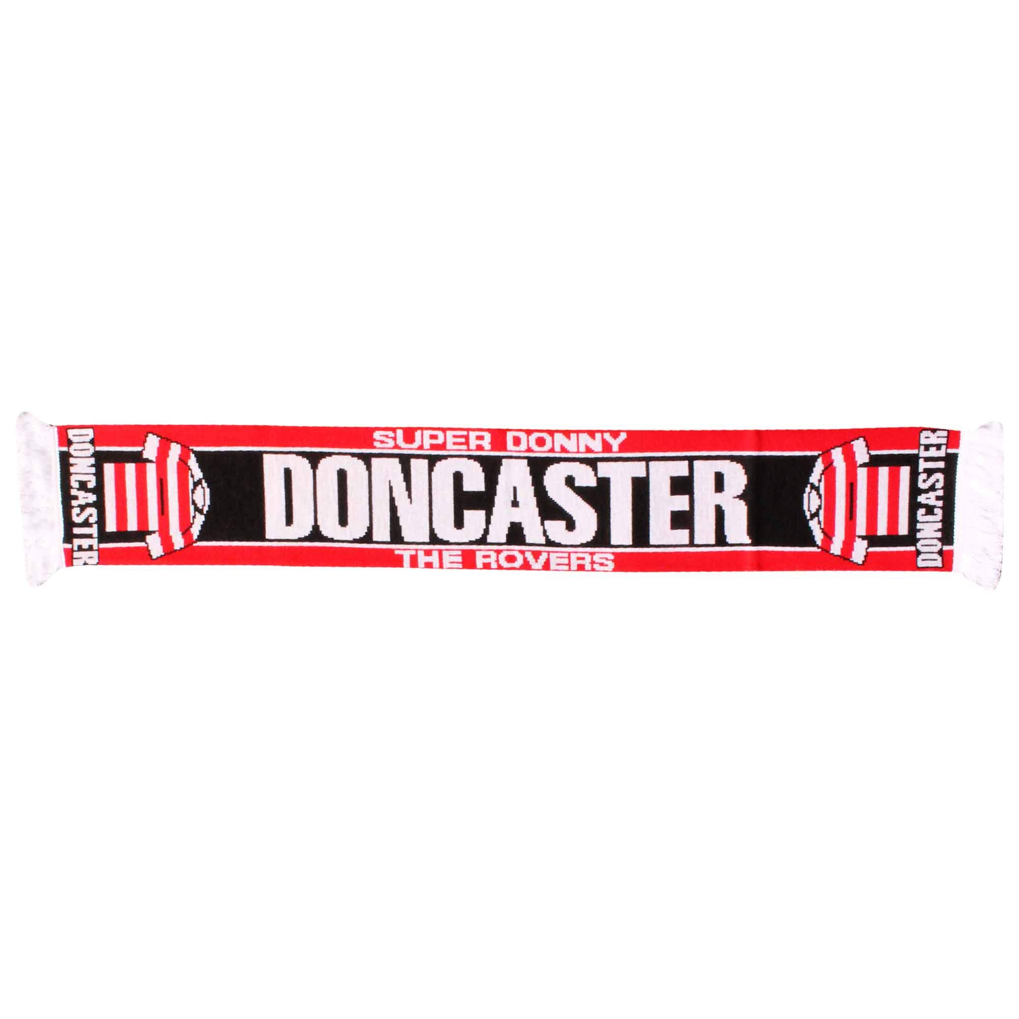 Doncaster Rovers FC Official Football Scarf - 100% Acrylic Warm Winter Scarf - Perfect for Match Days & Soccer Fan Gifts
