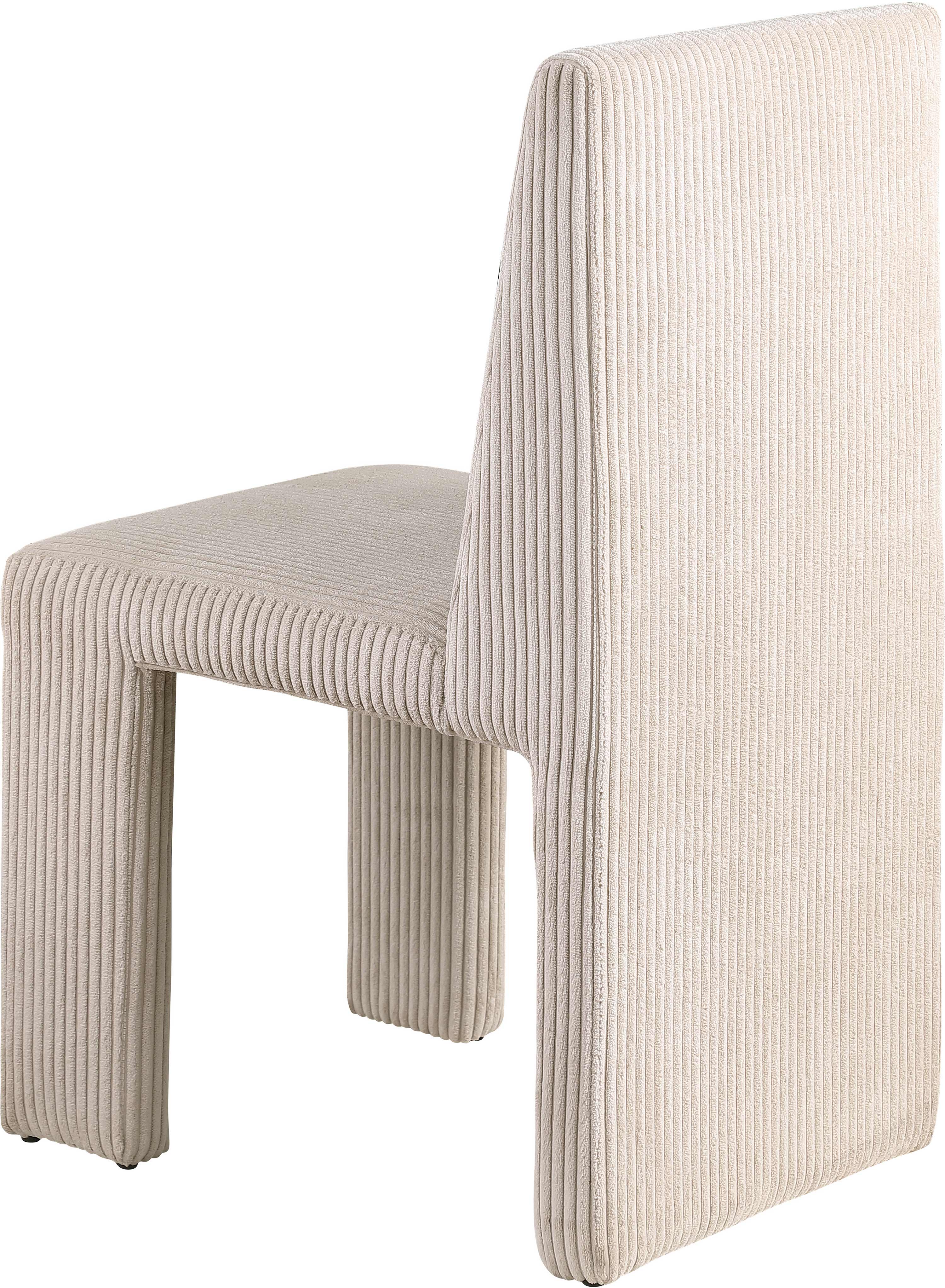 Premium Benson Microsuede Corduroy Fabric Dining Chair - Comfortable Modern Upholstered Seat for Kitchen, Dining Room & Office - Home & Commercial Use