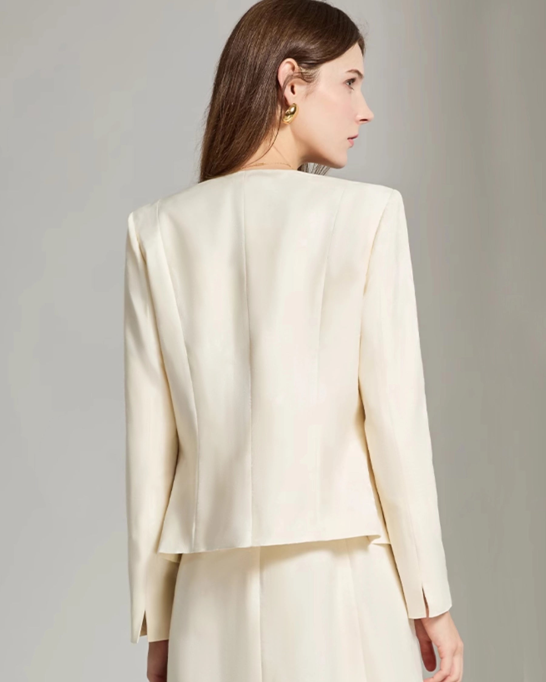 40 Momme Premium Silk Jacket for Women - Elegant & Lightweight Blazer for Office, Travel & Special Occasions