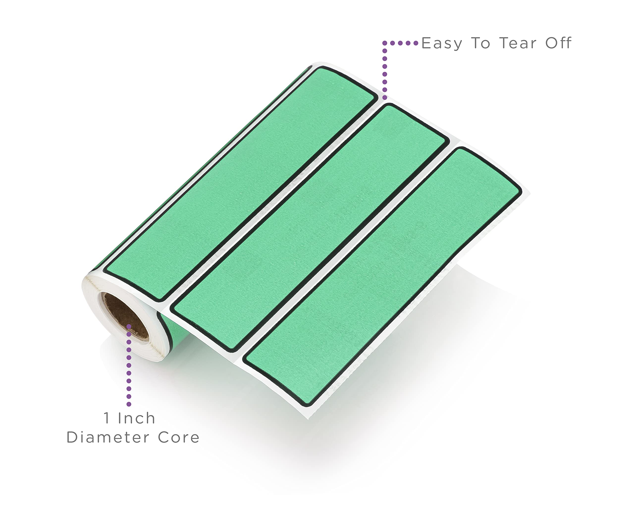 Carstens Adhesive Binder Spine Labels - 5 3/8” x 1 3/8” Self-Stick Filing Labels for 1.5” to 4” Ring Binders, 200-Pack Aqua Blue - Perfect for Office Organization, School Supplies & File Cabinet Labeling