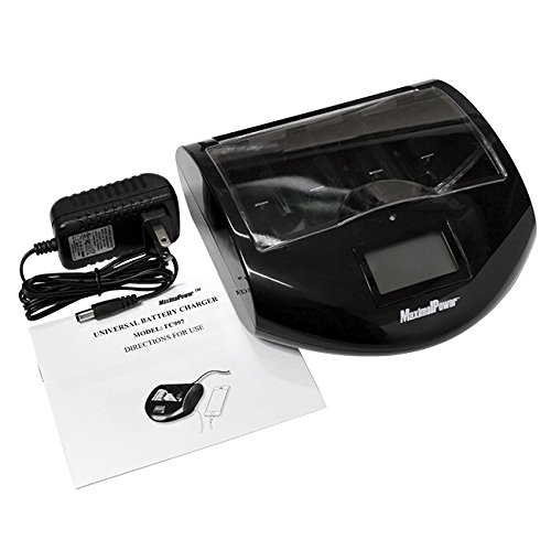 MaximalPower FC997 Universal Smart Battery Charger for AA AAA C D 9V - Fast Charging for Alkaline NiMH NiCd Li-ion Batteries - Includes 4 Pack 2900mAh AA Batteries - Perfect for Cameras, Toys, Flashlights & Emergency Kits