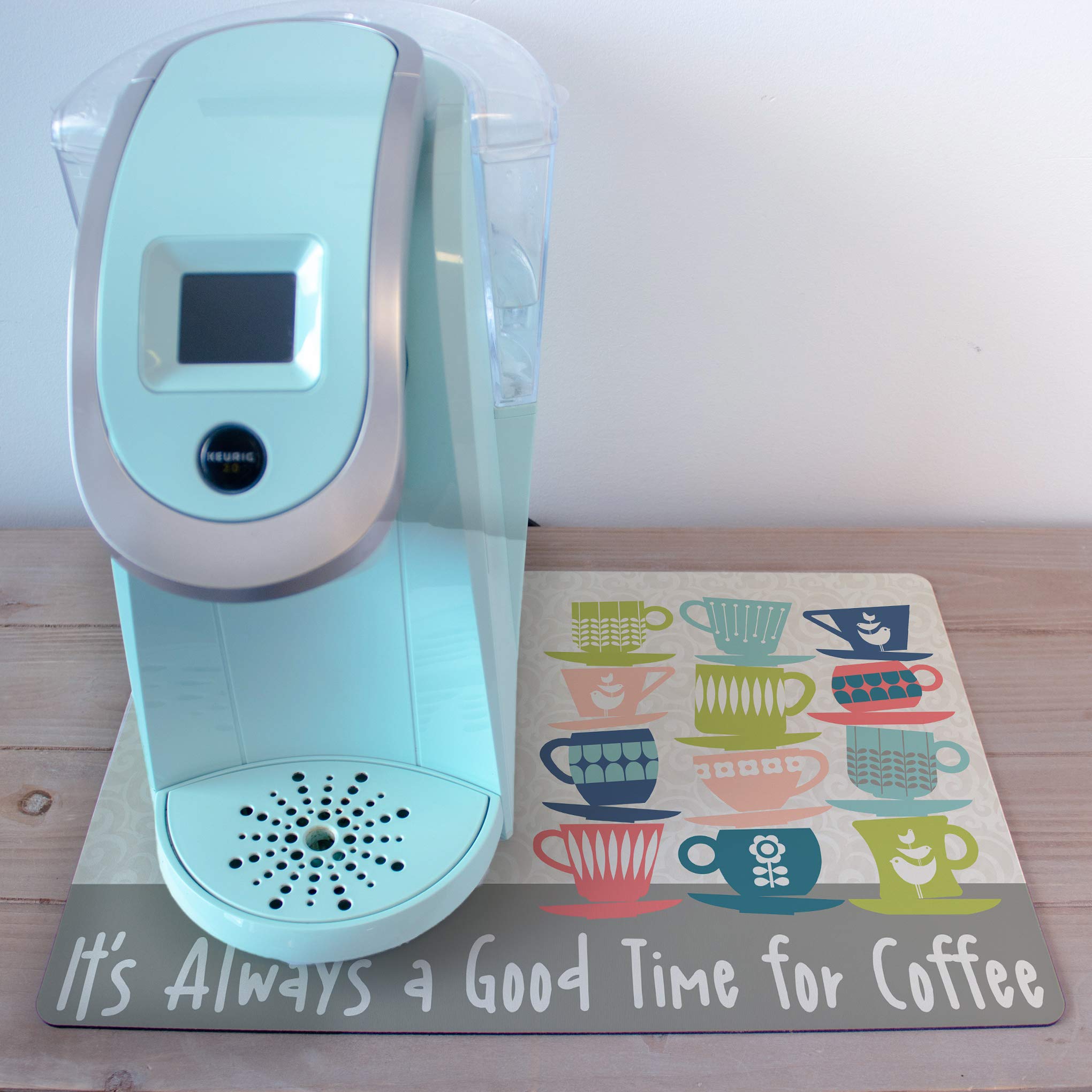 Retro Coffee Cup Mat 12x18