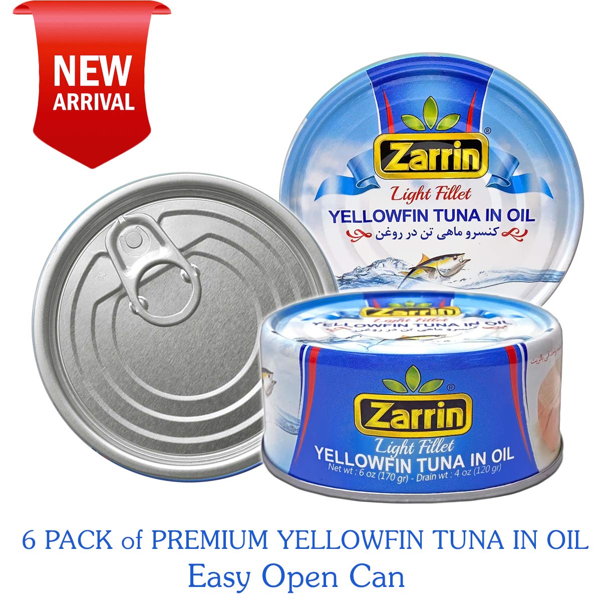 Premium Yellowfin Tuna in Oil - Wild Caught Light Tuna Fillet, 6 oz Cans (Pack of 6) | High Protein, Keto & Paleo Friendly | Perfect for Salads, Sandwiches and Meal Prep