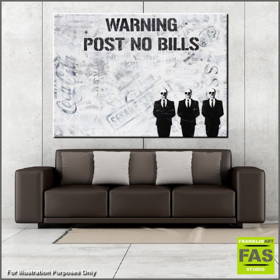Urban Pop Three Bills Wall Art - Modern Canvas Painting for Home & Office Decor - Perfect for Living Room, Bedroom, or Workspace