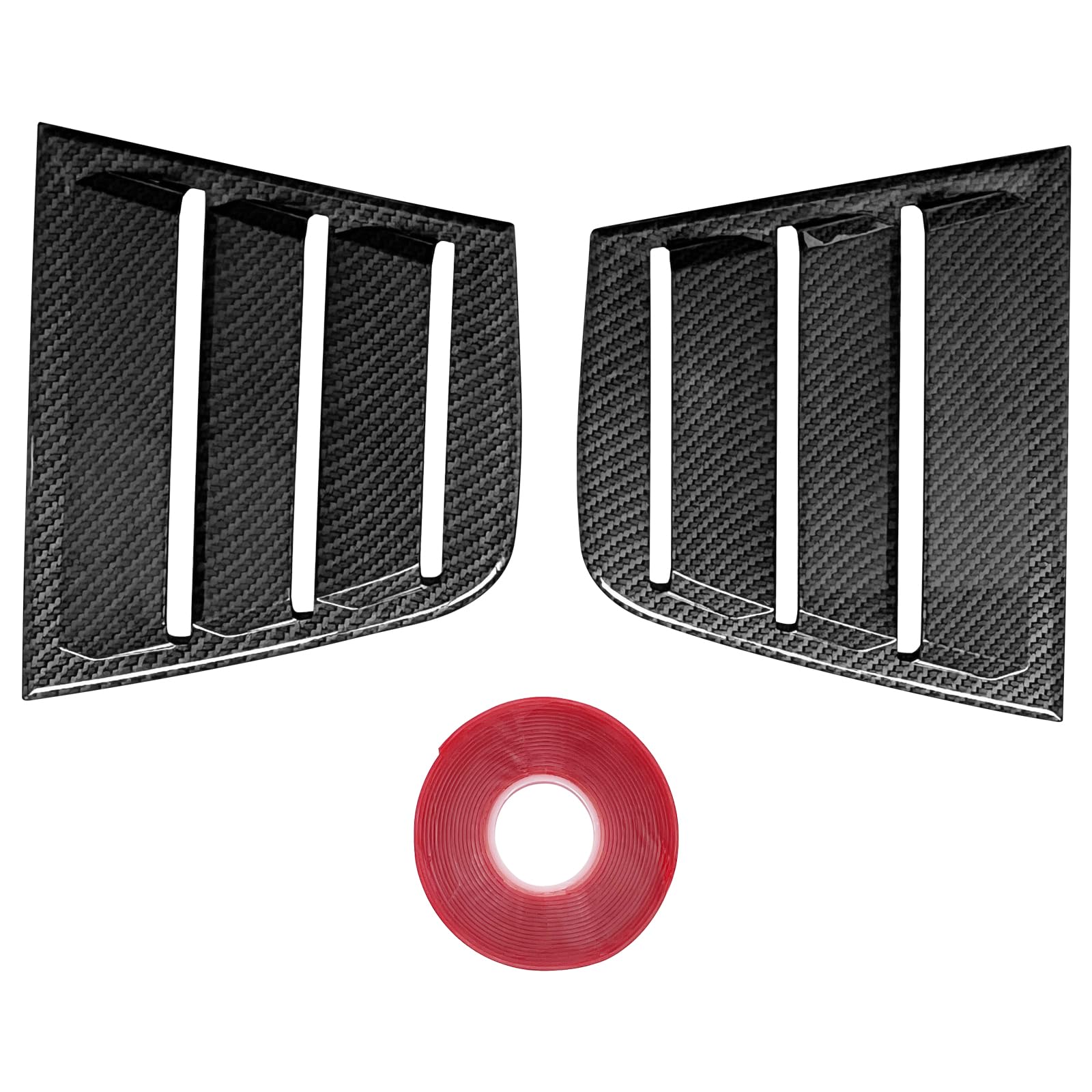 Dodge Charger 2011-2024 Side Window Shades Cover Blinds - ABS Carbon Fiber Window Louver (2-Pack) | UV Protection & Privacy for Parking & Driving