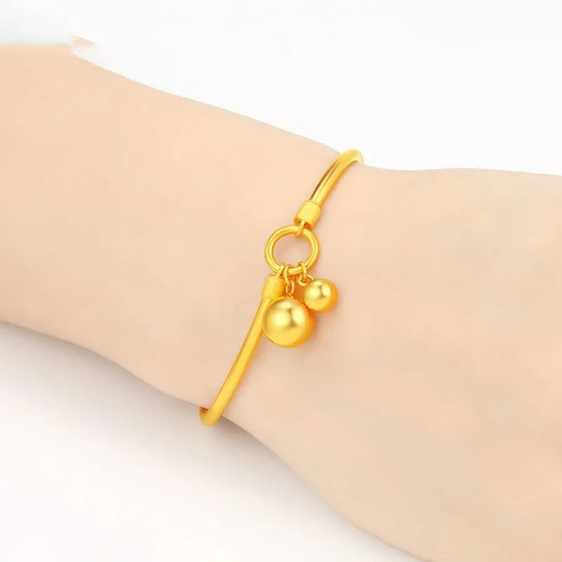 24K Pure Gold Bracelet 999 Solid Gold Bangle - Elegant Butterfly Design Classic Jewelry for Women | Perfect for Weddings, Parties & Special Occasions | Trendy 2023 Collection