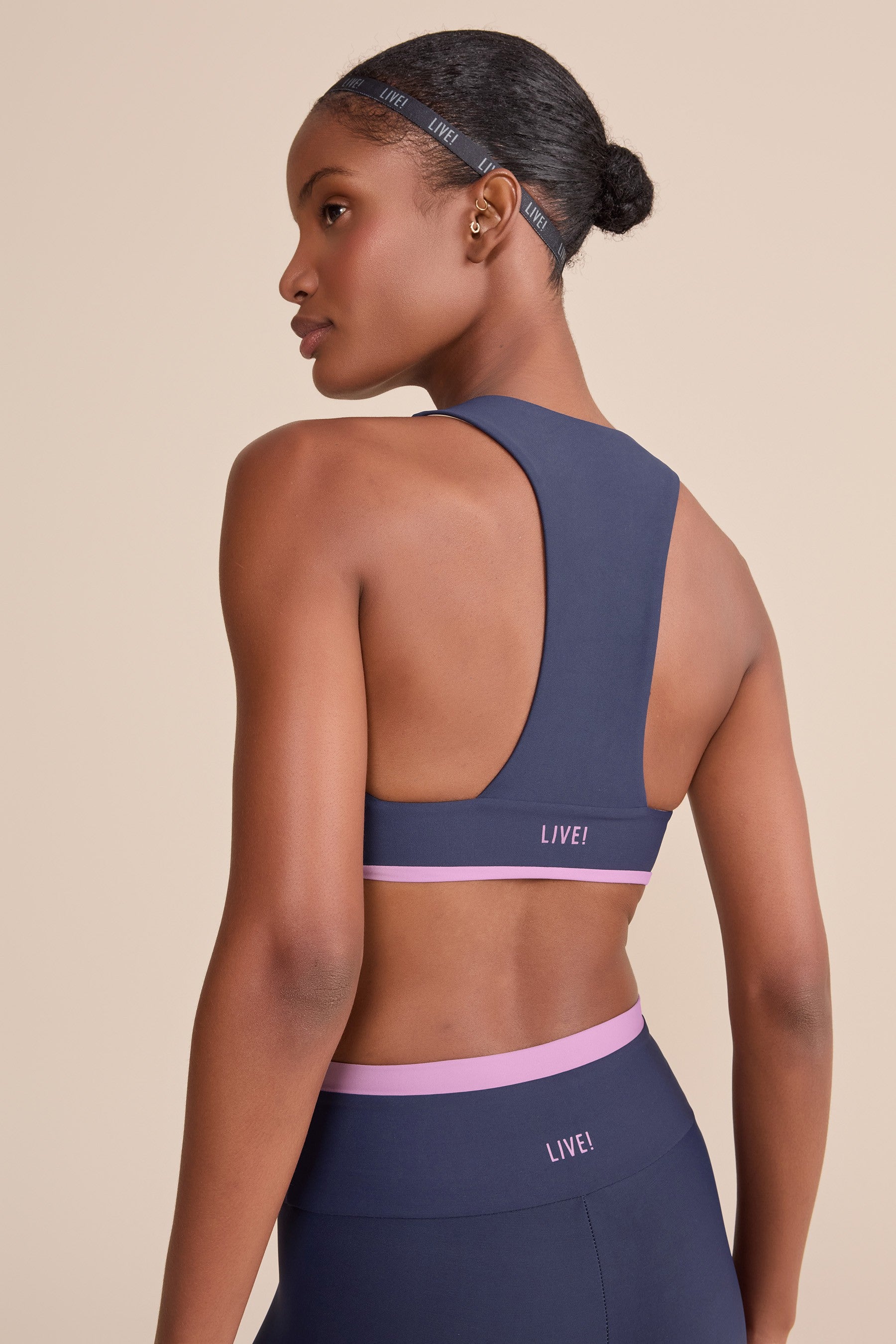 High-Performance Neo Contrast Racerback Sports Bra for Women - Breathable Workout Top for Running, Yoga & Gym - Comfortable Support for Active Lifestyles