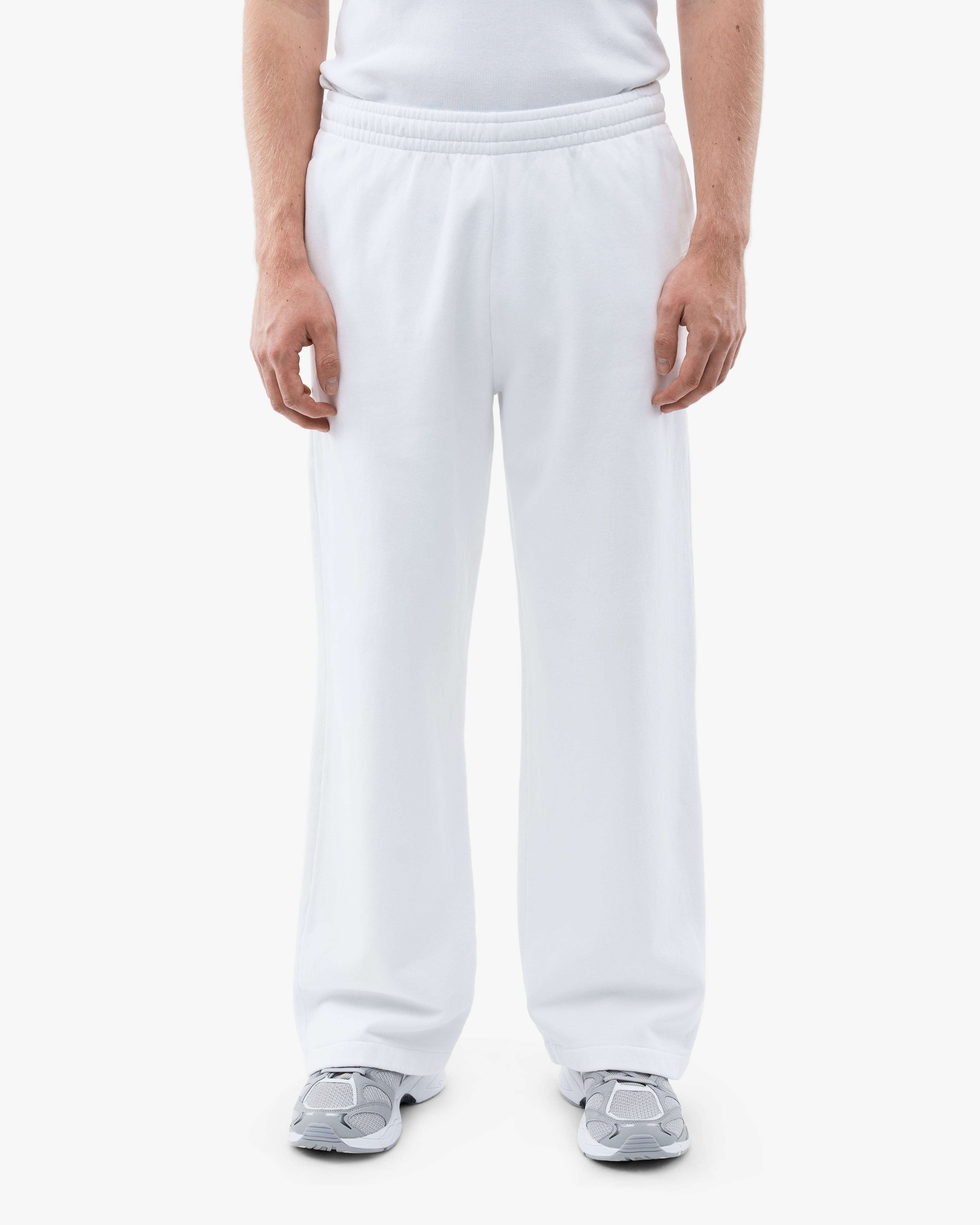 Organic Straight Leg Sweatpants for Women - Soft Cotton Joggers with Pockets - Optical White - Perfect for Yoga, Lounge & Casual Wear