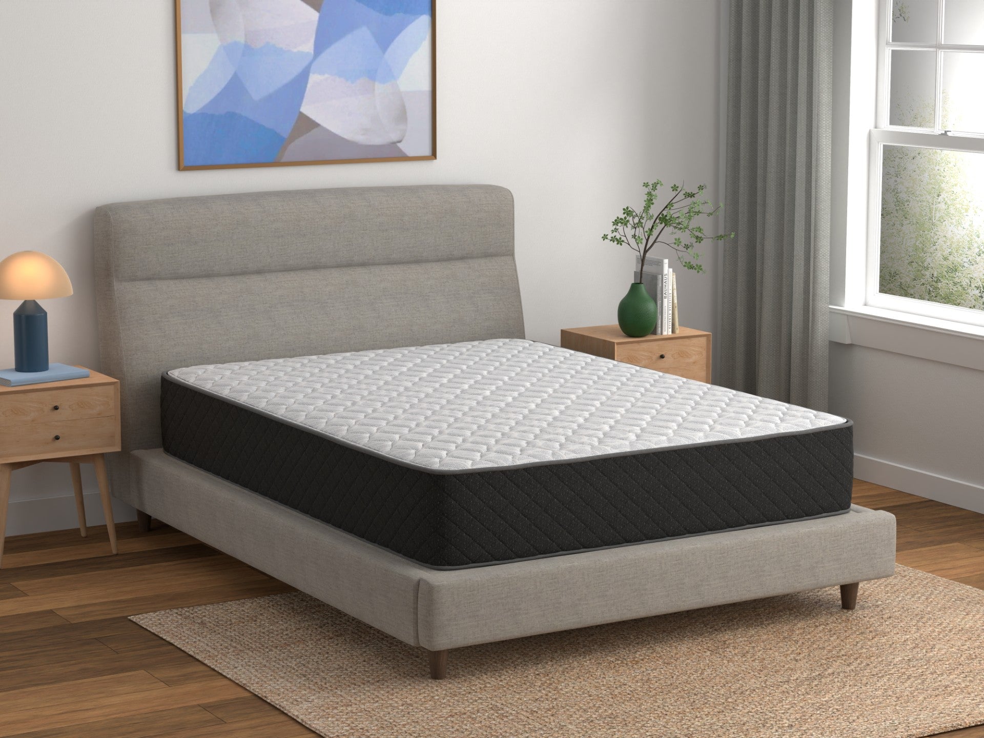 Dustin Medium Firm Queen Size Mattress - GIS123J 1050 - Supportive & Comfortable Bed for Home, Guest Room, or Apartment