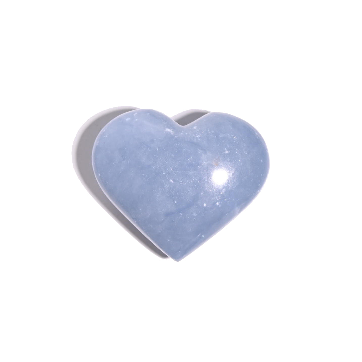 Angelite Heart Pendant Necklace - Natural Blue Angelite Stone Jewelry for Healing & Protection - Perfect for Meditation, Reiki & Spiritual Gifts