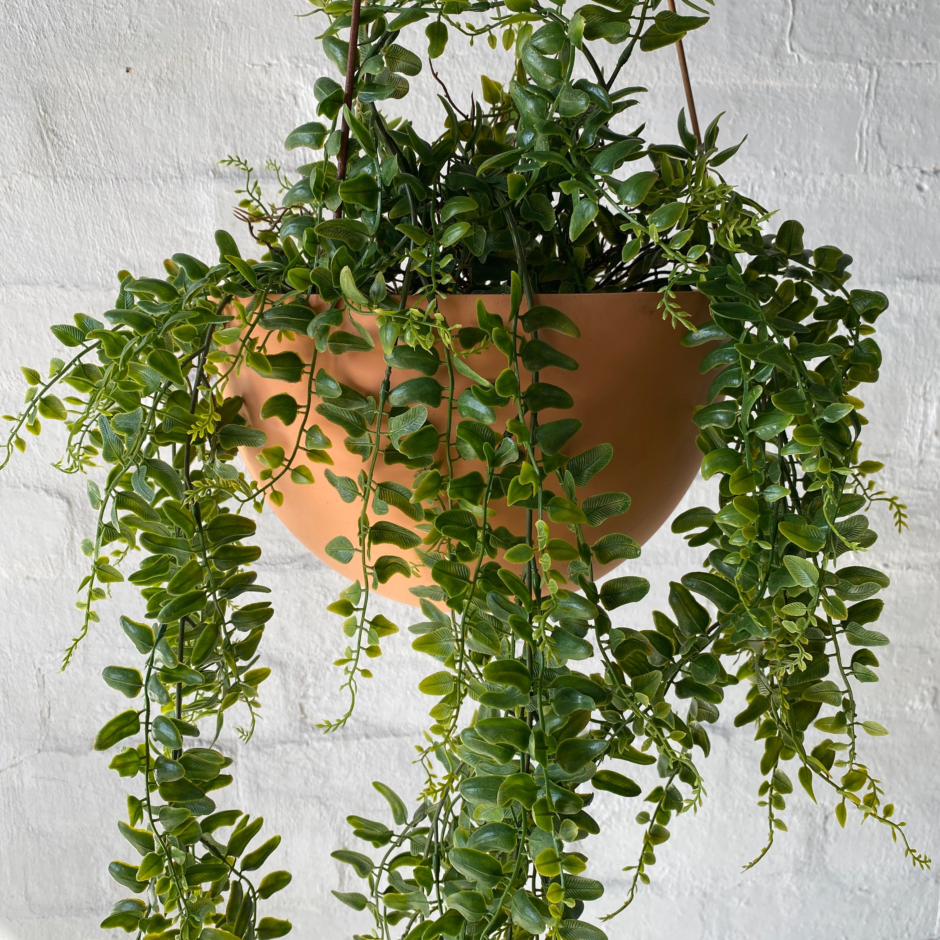 Artificial Hanging Baker Fern - Realistic Fake Boston Fern Plant for Home & Office Decor - Perfect for Indoor Hanging Baskets, Shelves, and Balcony Greenery