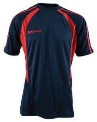 Kooga Pro Technology Teamwear Rugby Training & Leisure T-Shirt - Navy/Red - Performance Apparel for Rugby Practice & Casual Wear