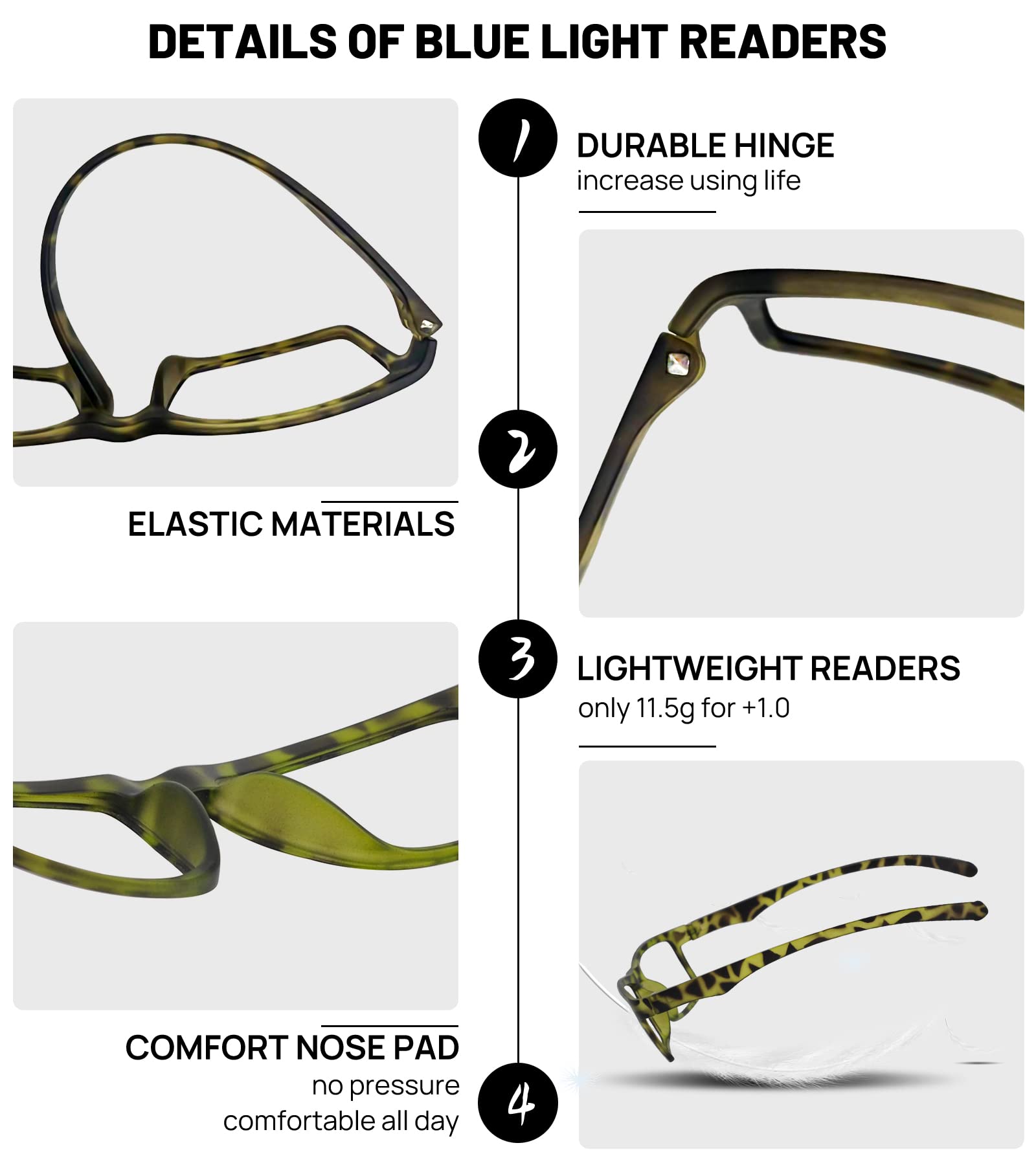 Stylish OCCI CHIARI Reading Glasses for Women & Men - Trendy Eyewear Frames for Reading, Working & Daily Use