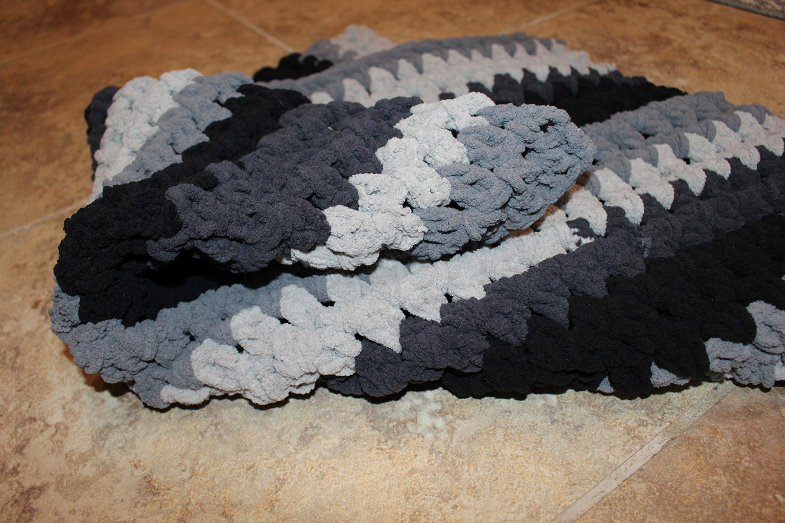 Soft Grey Baby Blanket - Modern Chunky Crochet Crib Blanket for Boys & Girls | Gender Neutral Nursery, Pet Blanket for Cats & Dogs | Cozy for Swaddling, Napping & Cuddling