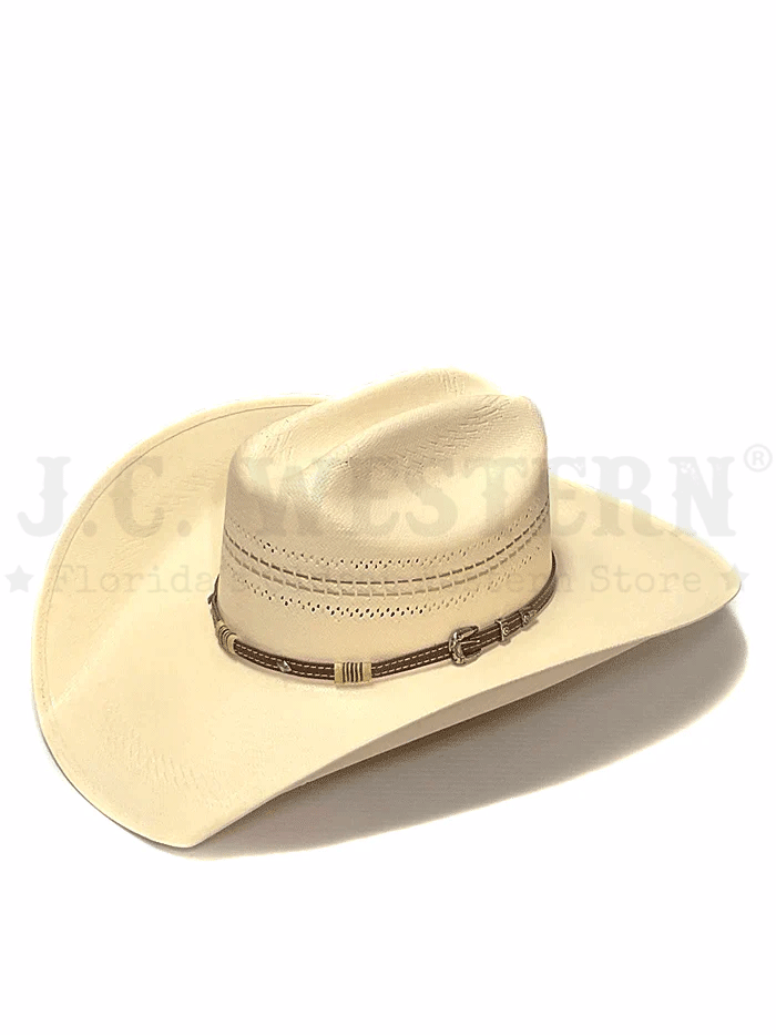 Larry Mahan MS3N42MISX44 10X Mission Straw Hat Ivory - Western Cowboy Hat for Men, Women - Perfect for Rodeo, Country Music Festivals & Outdoor Summer Events