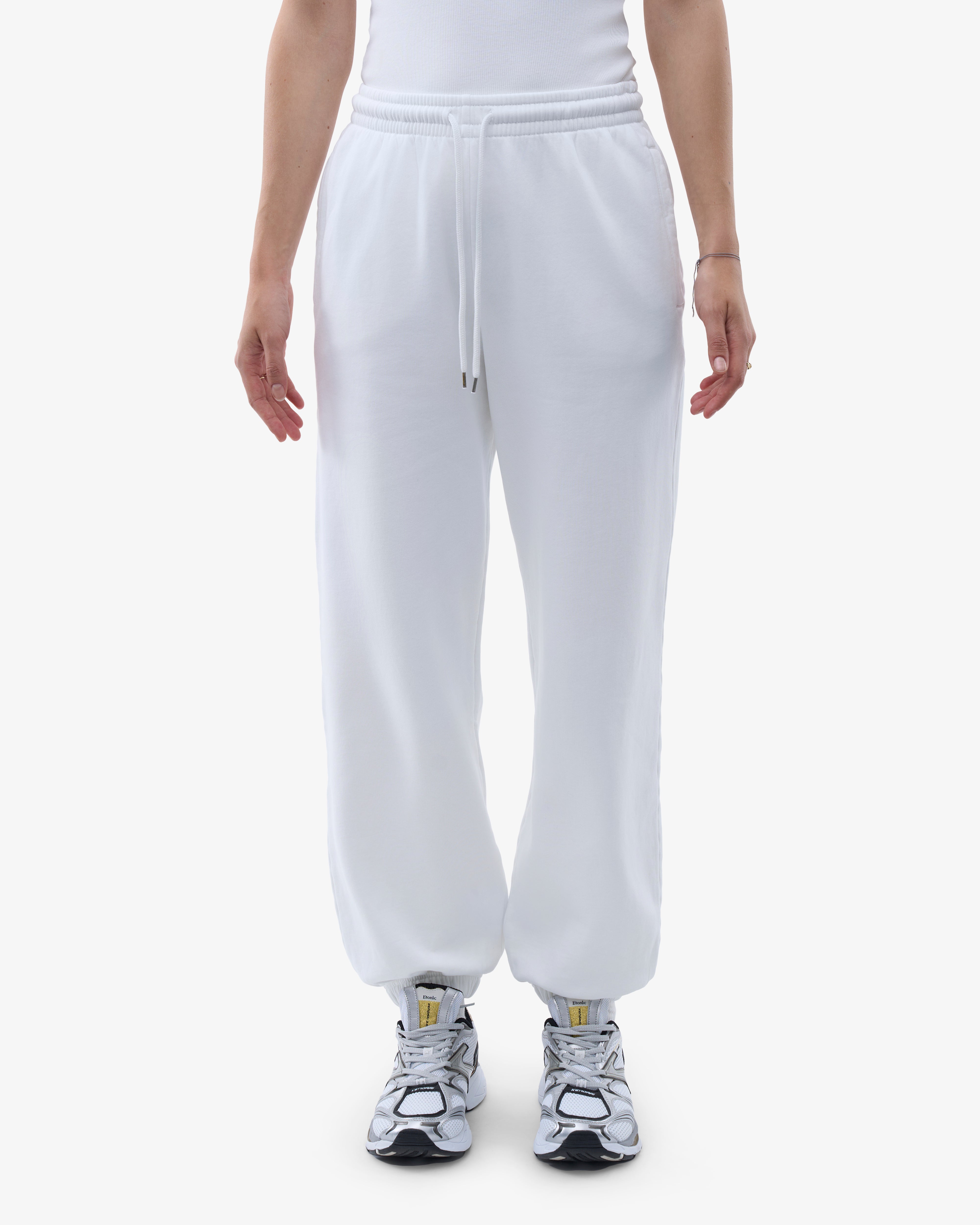 Organic Relaxed Sweatpants for Women - Soft & Comfortable Cotton Joggers in Optical White - Perfect for Yoga, Lounge & Casual Wear