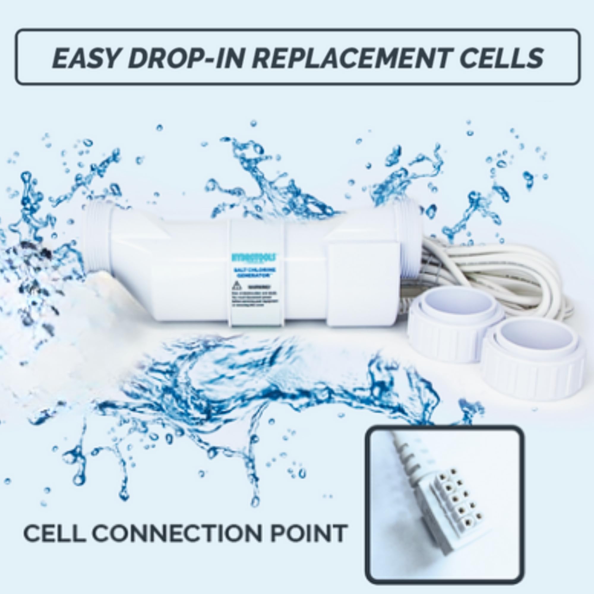 **SWIMLINE HYDROTOOLS Pool Salt Replacement Cell for Water Chlorinator Systems – Compatible with Hayward, 13 Titanium Plates, Easy Install for Pools Up to 25,000 Gallons (Above & Inground) | Perfect for Crystal Clear Pool Water Maintenance**