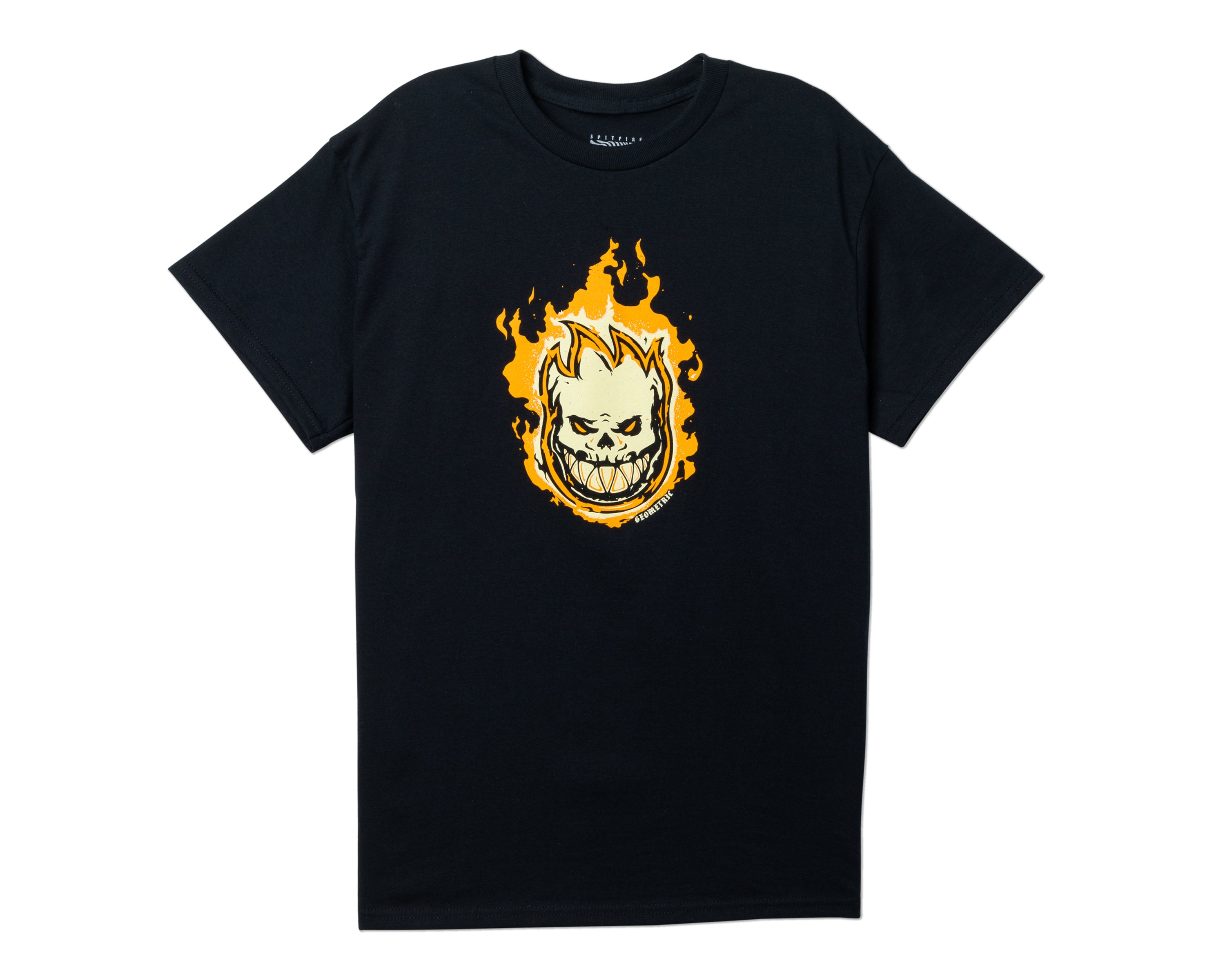 Geometric X Spitfire Shirt for Men - Black Graphic Tee | Trendy Streetwear & Casual Outfit | Perfect for Urban Fashion, Skateboarding & Everyday Wear