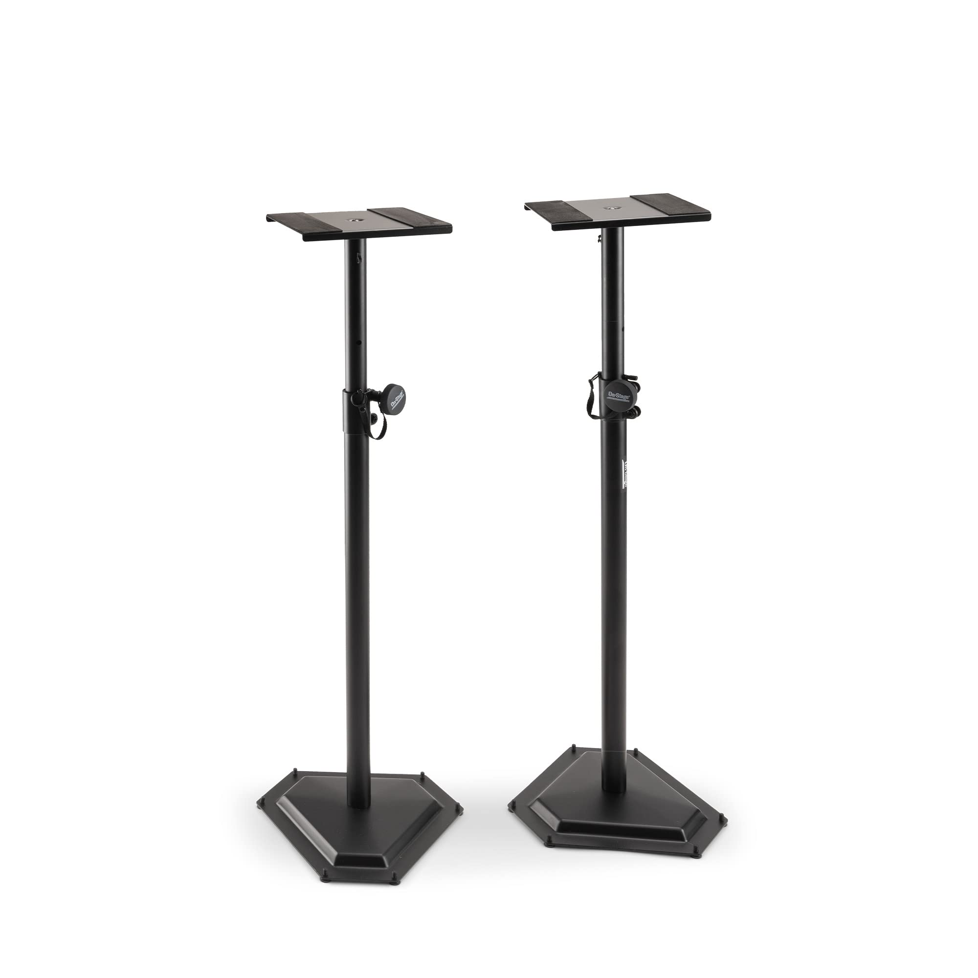 On Stage Stands SMS6600-P Hex-Base Studio Monitor Stand for DJ Equipment & Music Production - Perfect for Home Studios & Live Performances