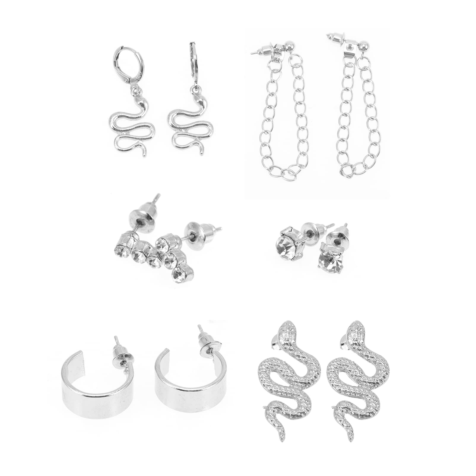 Stylish Crystal Pearl Stud Hoop Earrings Set for Women - Fashionable Drop Dangle & Statement Stud Earrings Jewelry - Perfect for Parties, Weddings & Everyday Wear