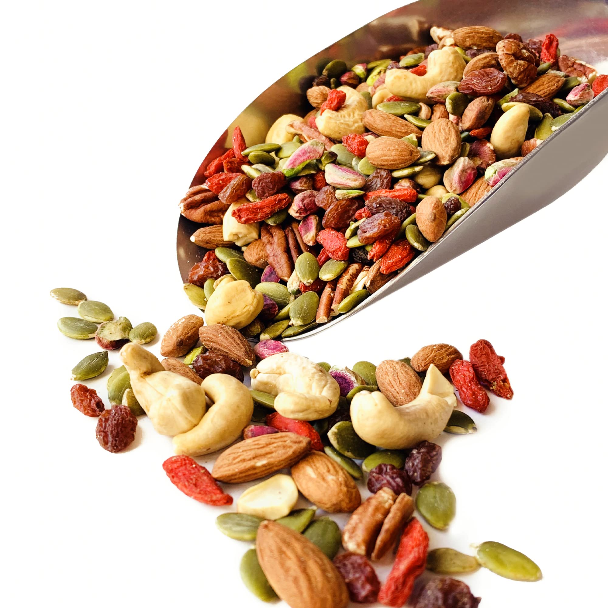 NY SPICE SHOP Premium Goji Berry Trail Mix with Almonds, Cashews & Walnuts - Healthy Dried Fruit & Nut Snacks for Adults & Kids - Gluten-Free Energy Snack Packs - 1lb Bulk Bag - Perfect for Hiking, Office Snacks & School Lunches