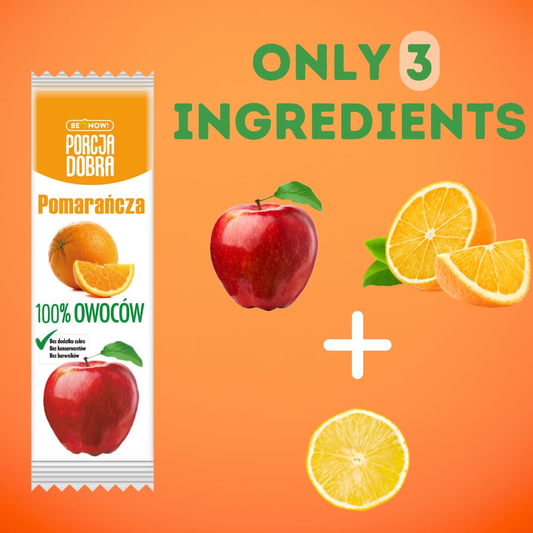Healthy Fruit Snacks - Apple & Orange Flavored (Pack of 24) | 100% Natural, Sugar Free, Vegan, Non-GMO, Gluten-Free | Perfect for Kids Lunch Boxes, Office Snacks & On-the-Go Energy Boost