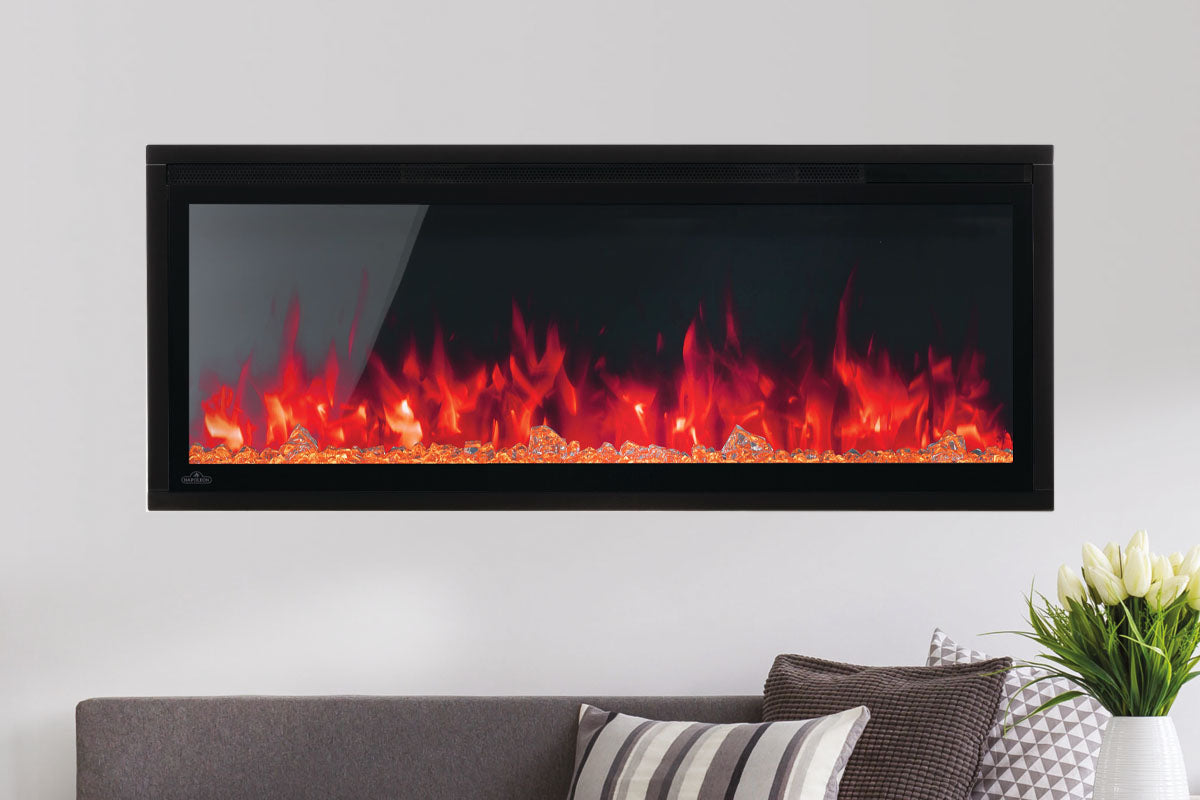 Napoleon Entice 42-Inch Wall Mount Recessed Linear Electric Fireplace - Modern Home Heating Solution for Living Room, Bedroom & Office Spaces