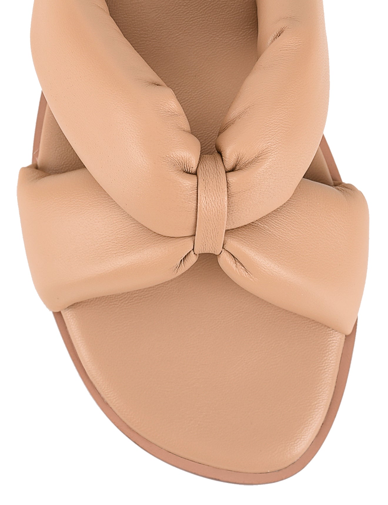 Madeline Flat Slides for Women - Almond Tan Genuine Leather Comfortable Sandals - Perfect for Beach, Pool, and Casual Summer Outfits